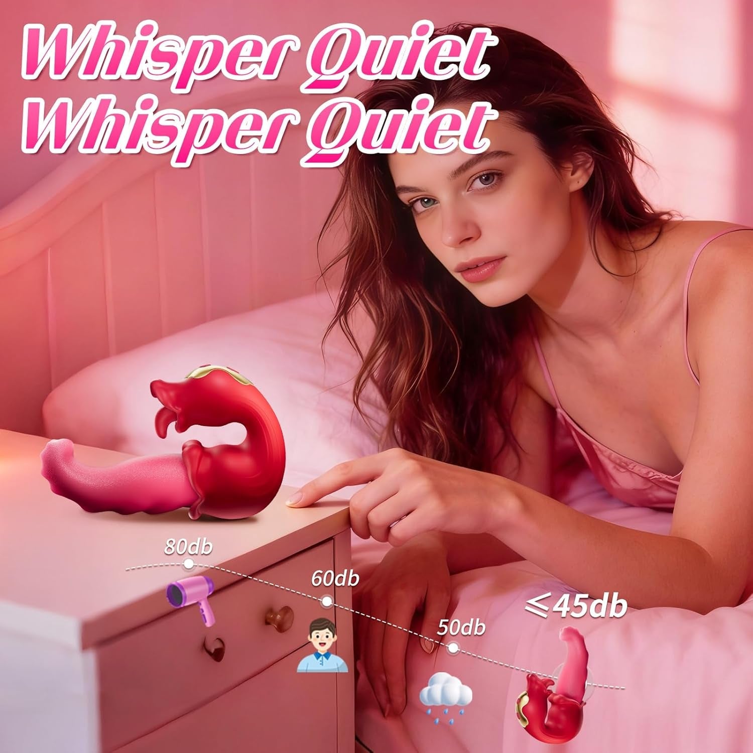 Adult Sex Toys Vibrator for Women - Rose Sex Toy Thrusting Vibrators Dildo with 10 Licking Swing & 10 Vibration Modes, G - Spot Clit Anal Stimulator, Discreet Couples Sex Toy for Female Couples Games - Vixen | Nova Network