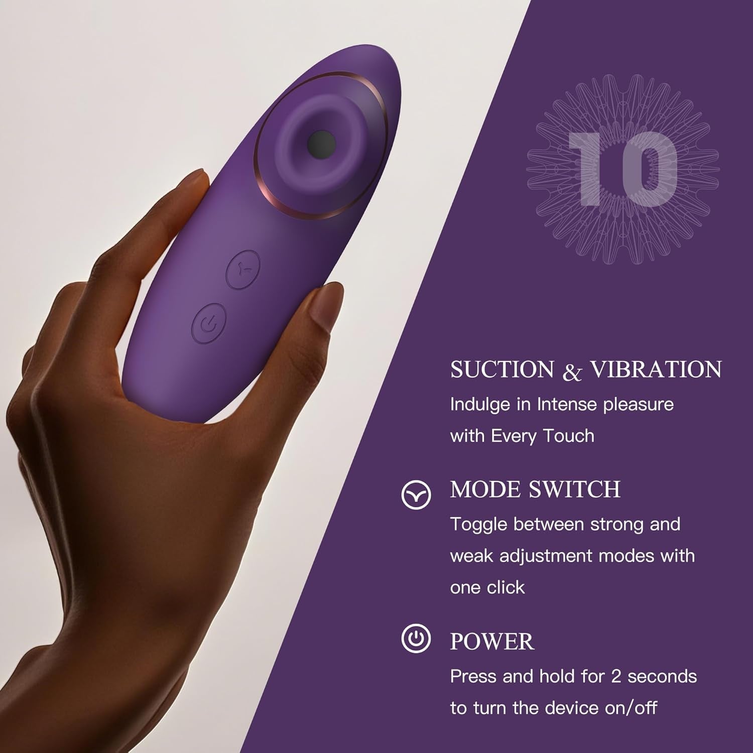 Adult Toys Dildo Sucking Vibrator - 2 in 1 Clitoris Stimulator with 9 Sucking & Vibrating Modes for Women Clitoral Nipple, Waterproof Rose Sex Toys Clit Sucker Sex Machine for Female Couples Pleasure - Vixen | Nova Network