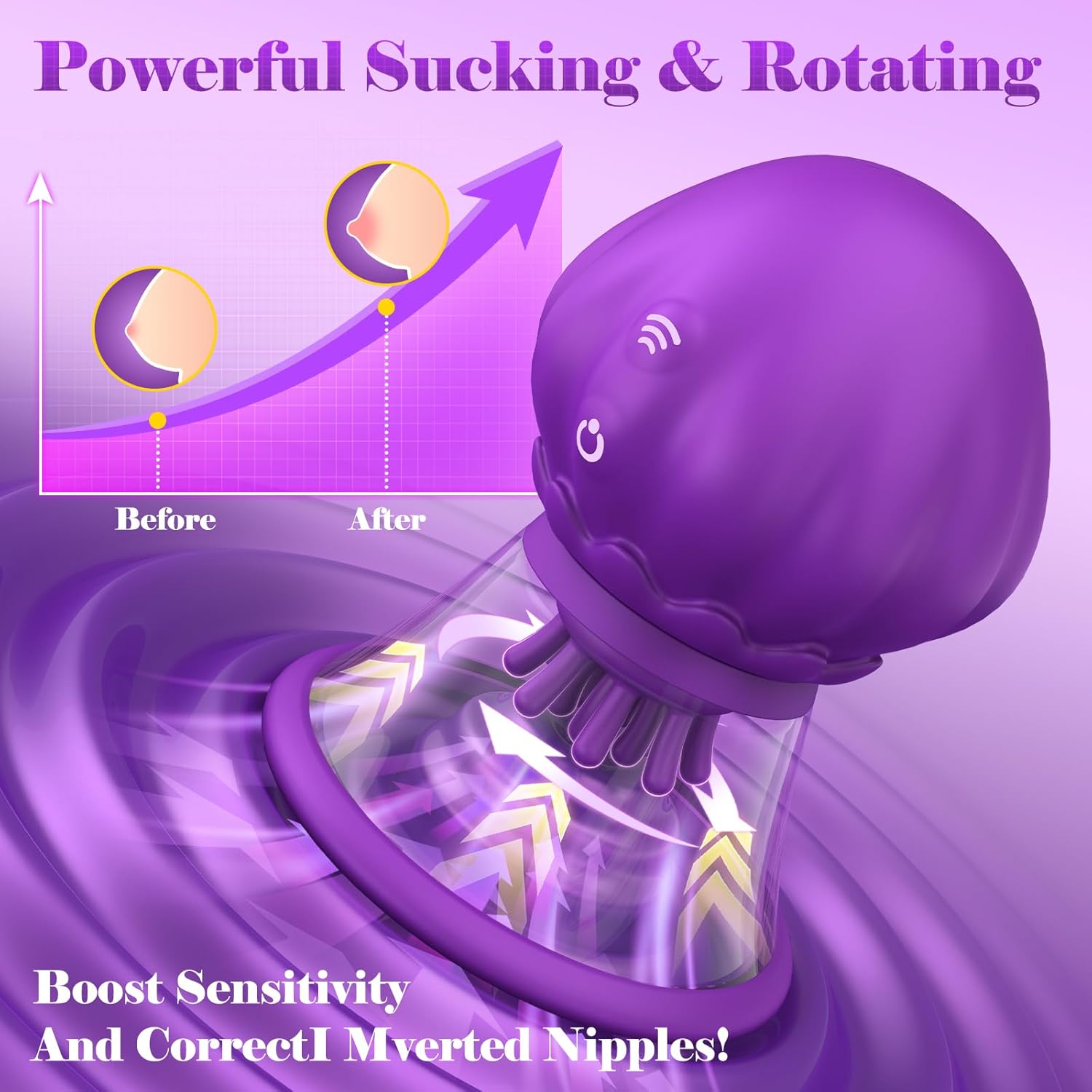 AeroJelly Nipple & Clit Sucking Vibrator 10 Modes Vixen | Nova Network AeroJelly Nipple & Clit Sucking Vibrator 10 Modes Vixen | Nova Network