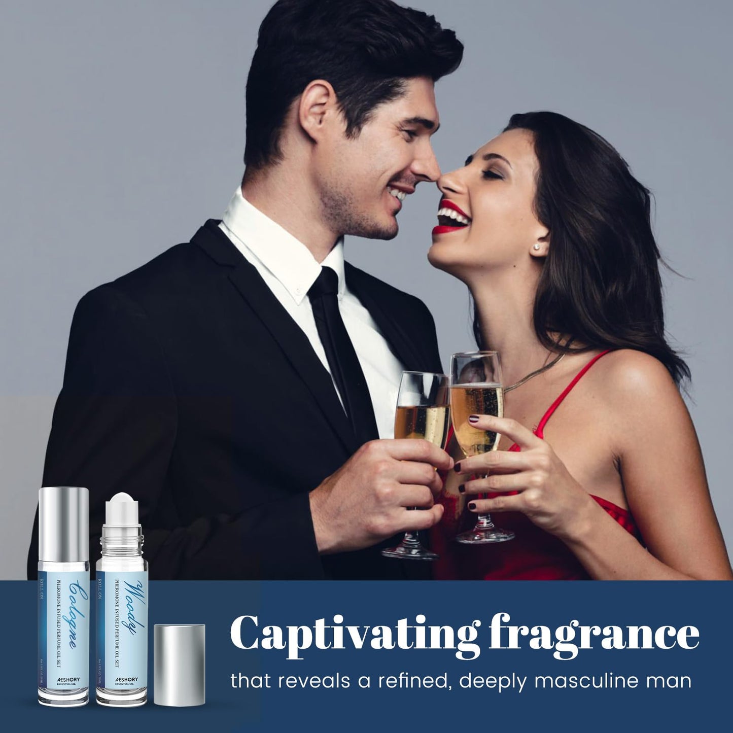 Aeshory Pheromone Perfume for Men - 2 Pcs Roll - On Pheromone Cologne, Long - Lasting Scents Attraction Pheromone Infused Essential Oil Perfume for Men - Vixen | Nova Network