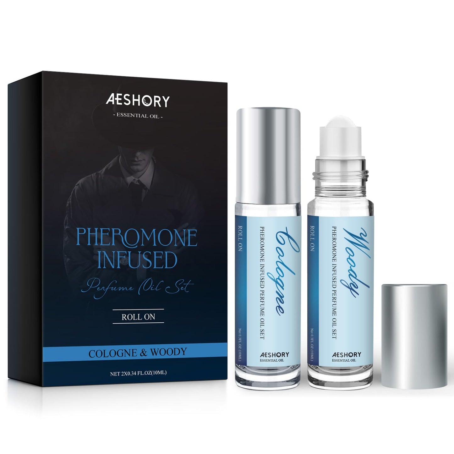 Aeshory Pheromone Perfume for Men - 2 Pcs Roll - On Pheromone Cologne, Long - Lasting Scents Attraction Pheromone Infused Essential Oil Perfume for Men - Vixen | Nova Network