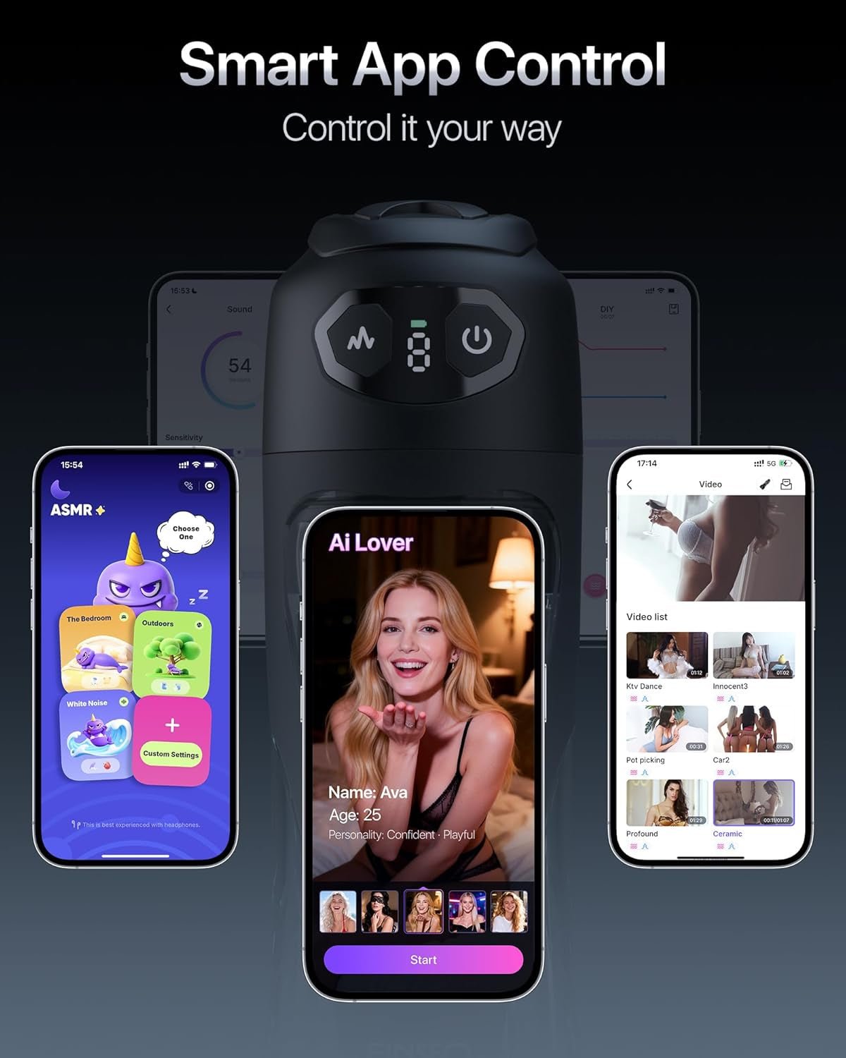 AetherSync AI Suction Pro Male Masturbator - Vixen | Nova Network