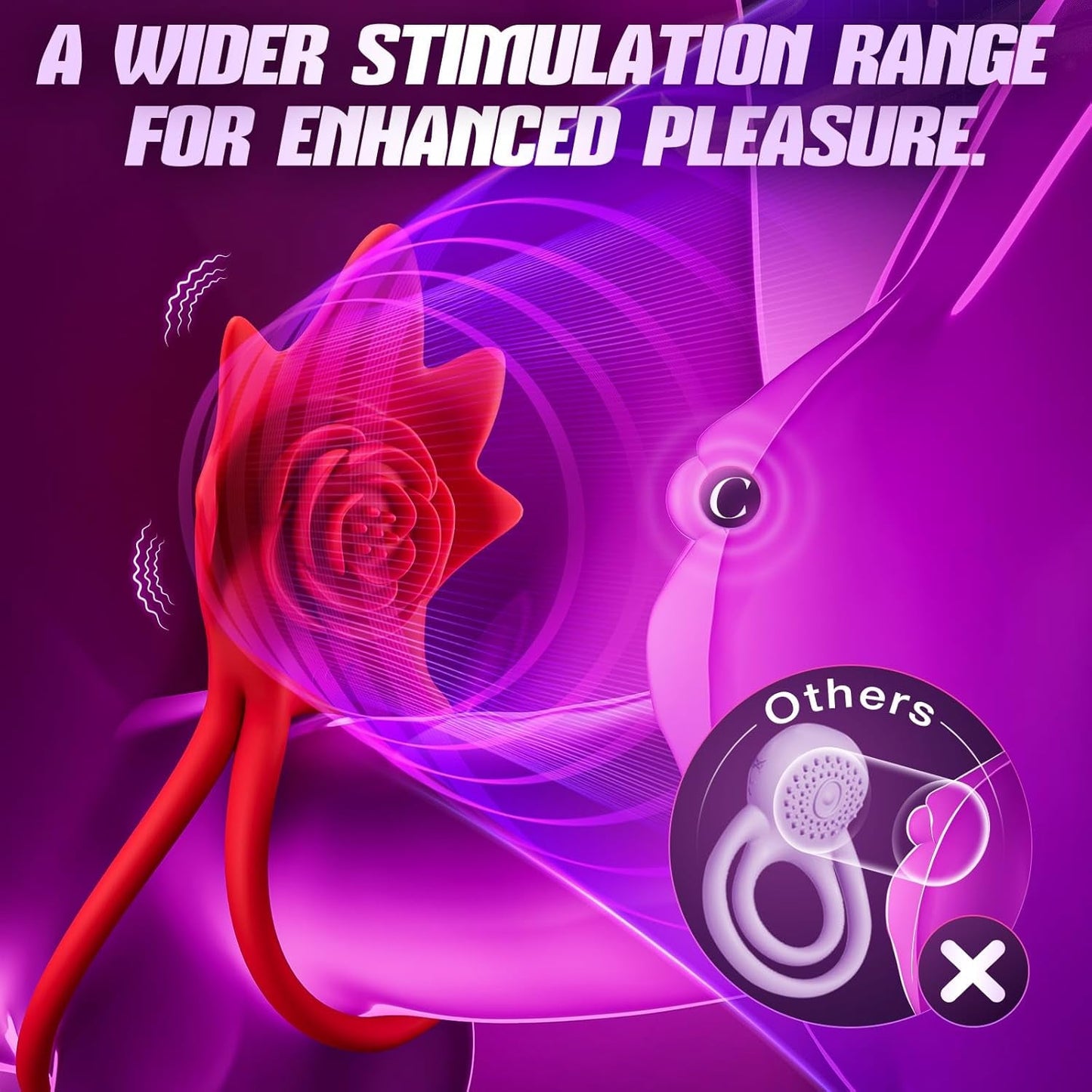 AiraRose AI Sync Rose Vibrating Couples Cock Ring - Vixen | Nova Network