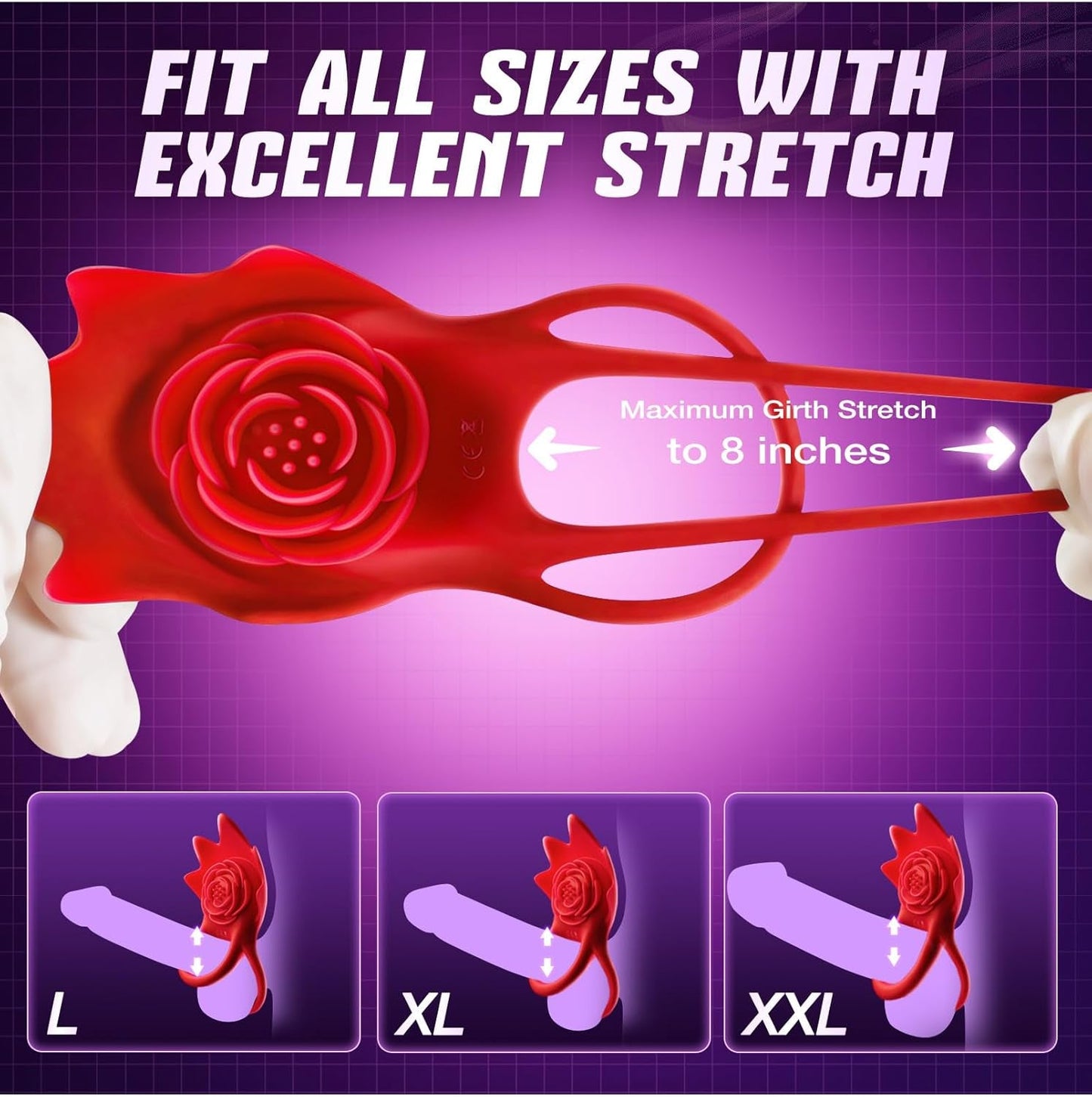 AiraRose AI Sync Rose Vibrating Couples Cock Ring - Vixen | Nova Network