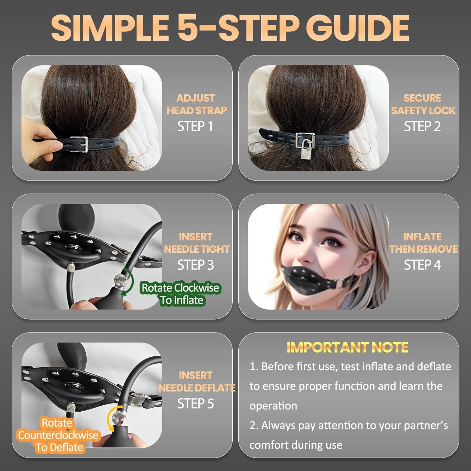 AirLock Inflatable BDSM Mouth Gag - Vixen | Nova Network