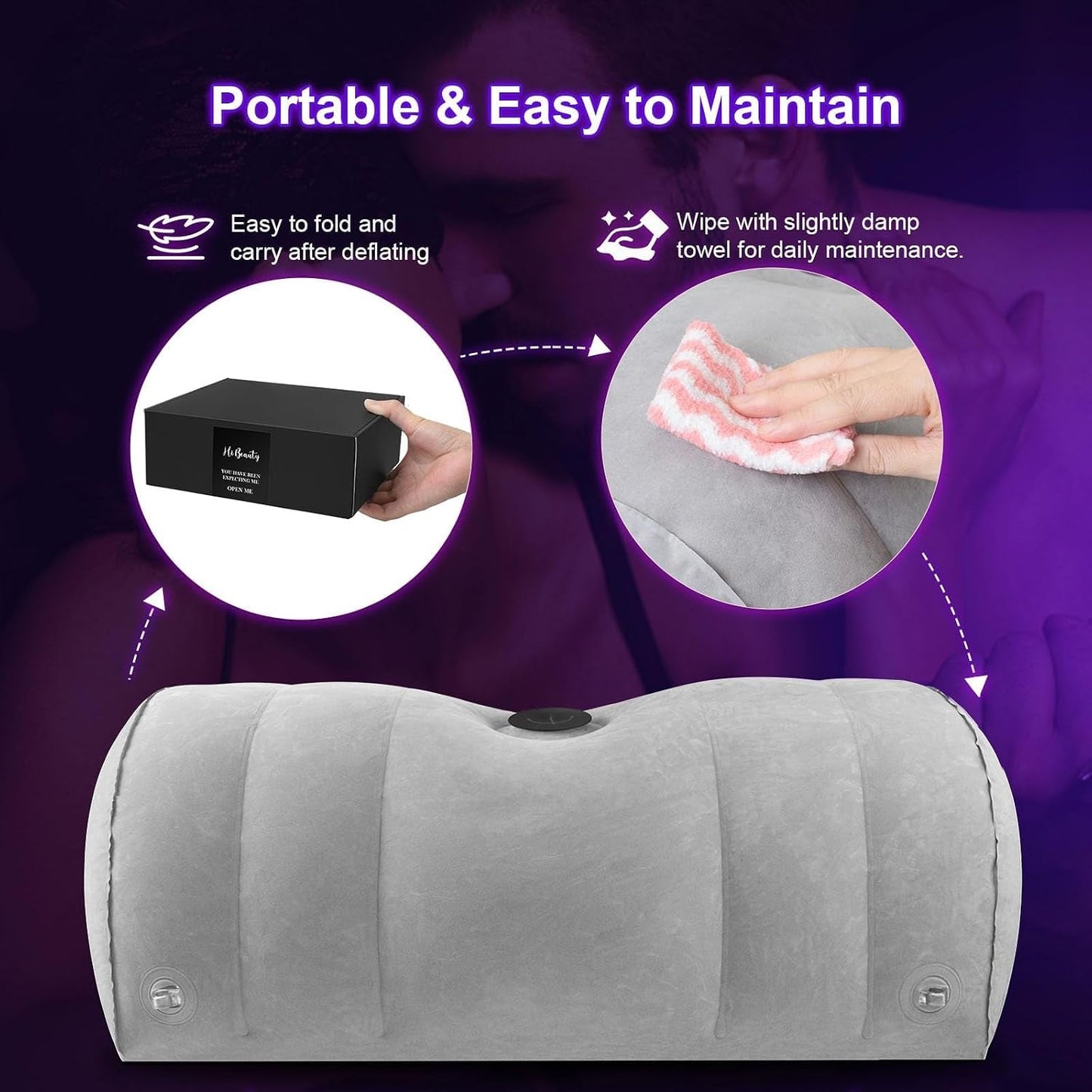 AirMount 3-in-1 Inflatable Sex Wedge | Dildo Mount & Cuffs - Vixen Adult Playroom