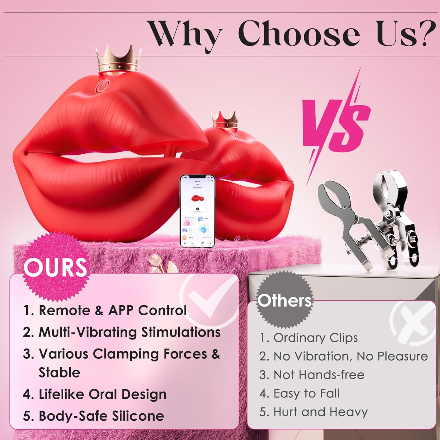 AIVibe Nipple Clamps with App & Remote - Vixen | Nova Network