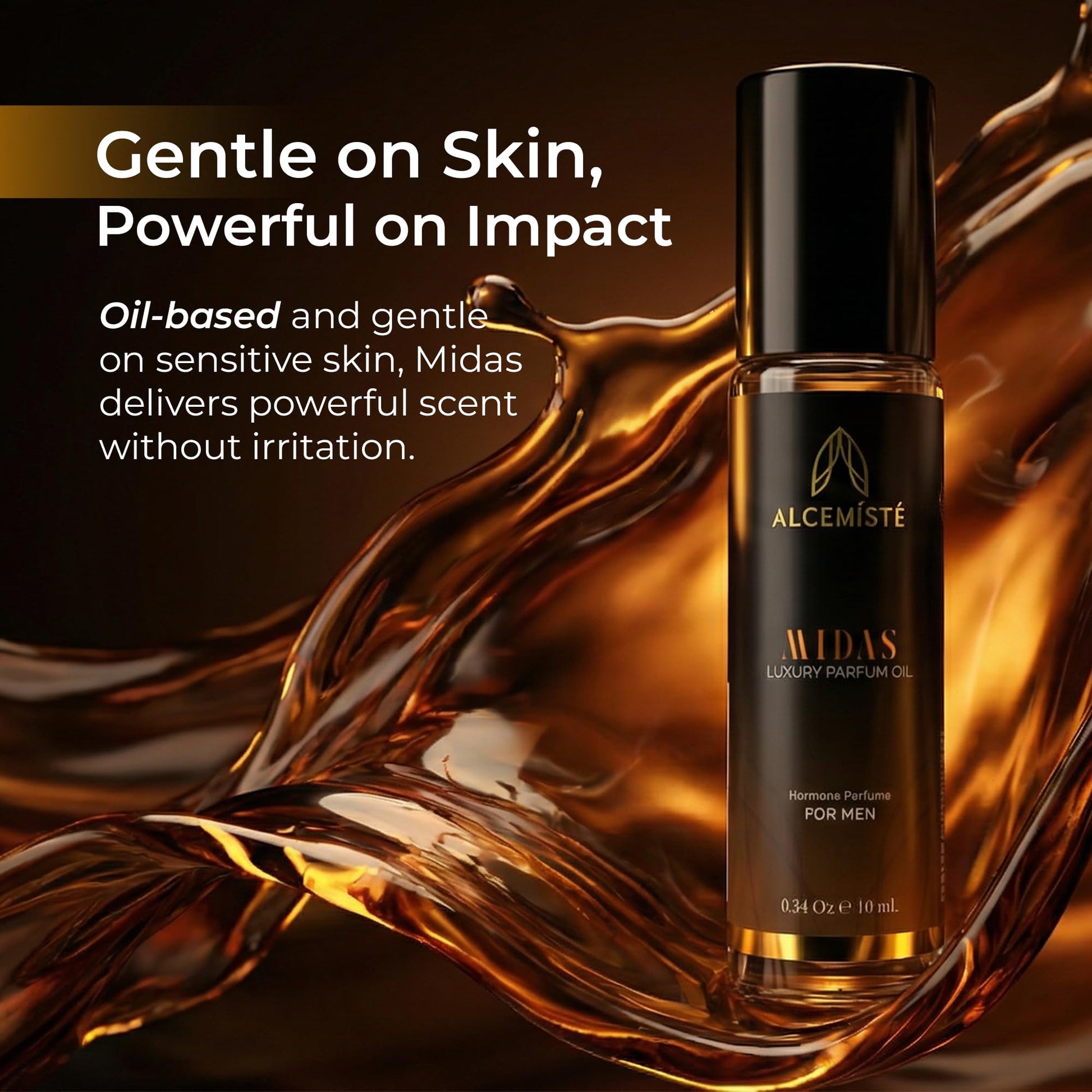 ALCEMÍSTÉ Concentrated Cologne For Men - Long - Lasting Mens Cologne - Pheromones - Infused Oil - Based Perfume For Him - Intense Formula - Travel Size, Rollerball Fragrance - 0.34 oz (10 mL) - Vixen | Nova Network