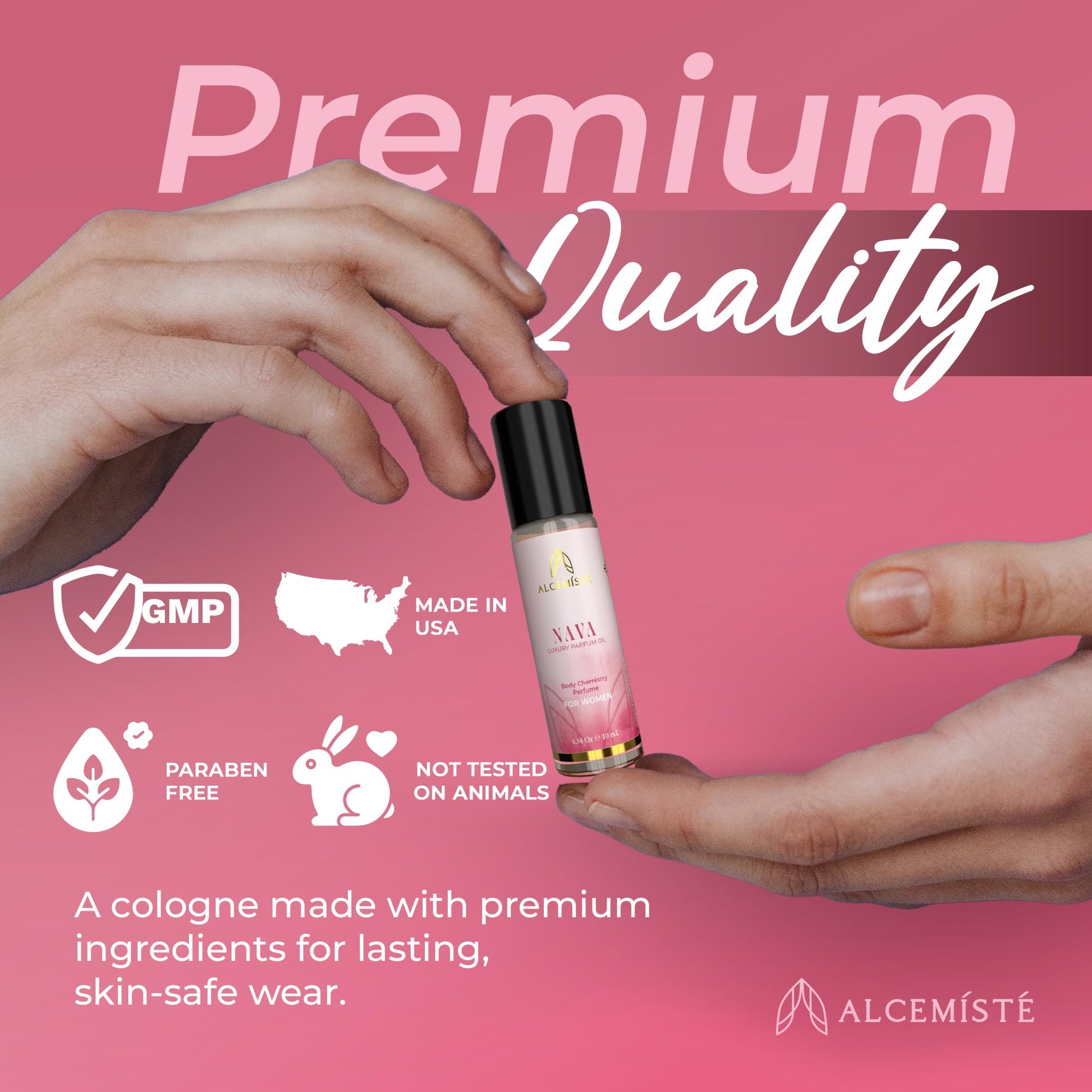 ALCEMÍSTÉ Concentrated Pheromones Perfumes For Women - Premium Enhanced Scents Feromonas Perfume Oil Cologne - Travel Size, Rollerball with Sweet, Floral, Feminine Scent 0.34 oz (10 mL) - Vixen | Nova Network