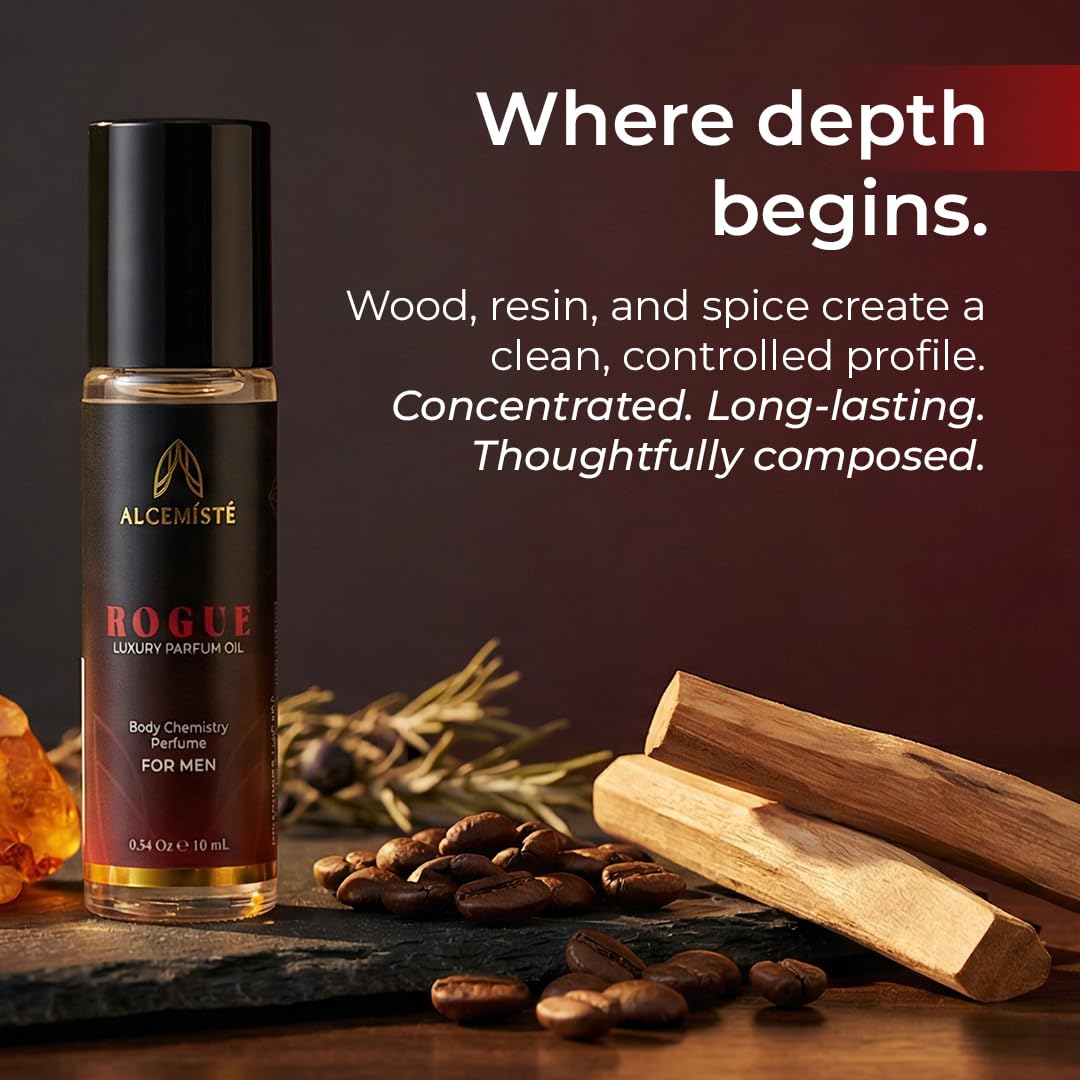 ALCEMÍSTÉ Rouge Pheromones Cologne for Men – Concentrated Pheromones Perfume For Men - Body Chemistry Fragrance For Him - Bold, Raw, Refined Scent - Travel Size, Rollerball Formula - 0.34 oz (10 mL) - Vixen | Nova Network