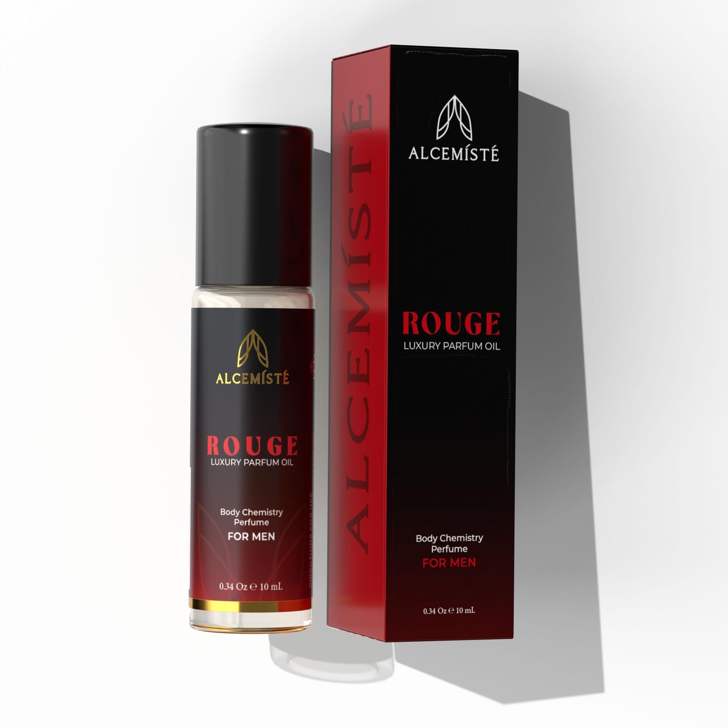 ALCEMÍSTÉ Rouge Pheromones Cologne for Men – Concentrated Pheromones Perfume For Men - Body Chemistry Fragrance For Him - Bold, Raw, Refined Scent - Travel Size, Rollerball Formula - 0.34 oz (10 mL) - Vixen | Nova Network