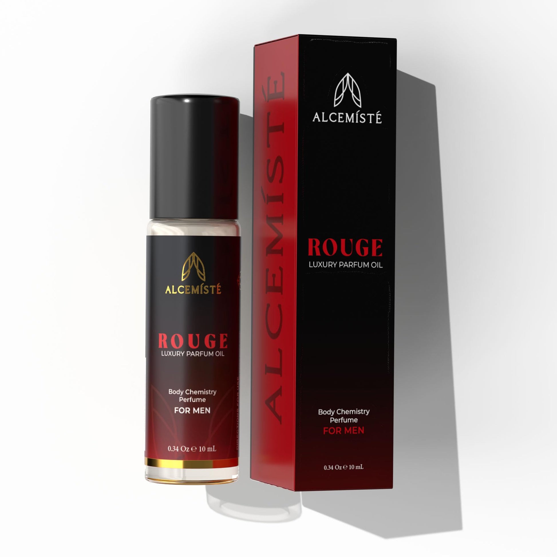 ALCEMÍSTÉ Rouge Pheromones Cologne for Men – Concentrated Pheromones Perfume For Men - Body Chemistry Fragrance For Him - Bold, Raw, Refined Scent - Travel Size, Rollerball Formula - 0.34 oz (10 mL) - Vixen | Nova Network