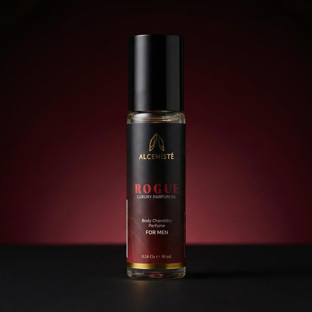ALCEMÍSTÉ Rouge Pheromones Cologne for Men – Concentrated Pheromones Perfume For Men - Body Chemistry Fragrance For Him - Bold, Raw, Refined Scent - Travel Size, Rollerball Formula - 0.34 oz (10 mL) - Vixen | Nova Network