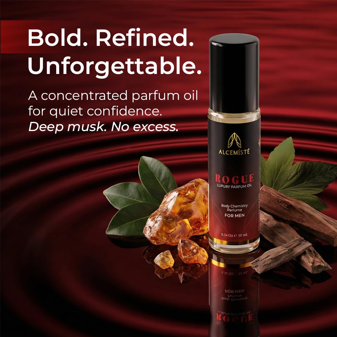 ALCEMÍSTÉ Rouge Pheromones Cologne for Men – Concentrated Pheromones Perfume For Men - Body Chemistry Fragrance For Him - Bold, Raw, Refined Scent - Travel Size, Rollerball Formula - 0.34 oz (10 mL) - Vixen | Nova Network