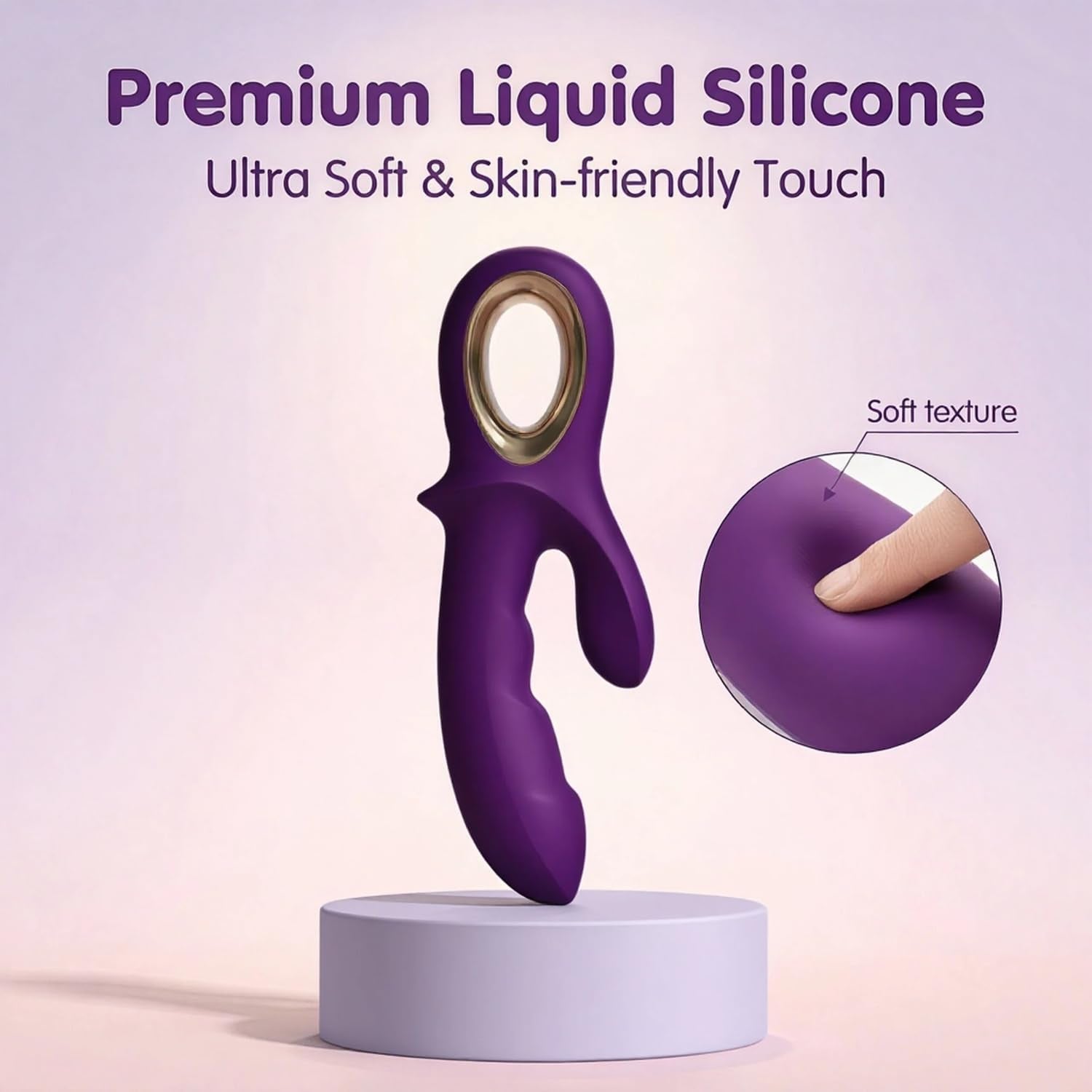 AmethystRush 2-in-1 G-Spot Rabbit Vibrator – 12 Modes - Vixen Adult Playroom