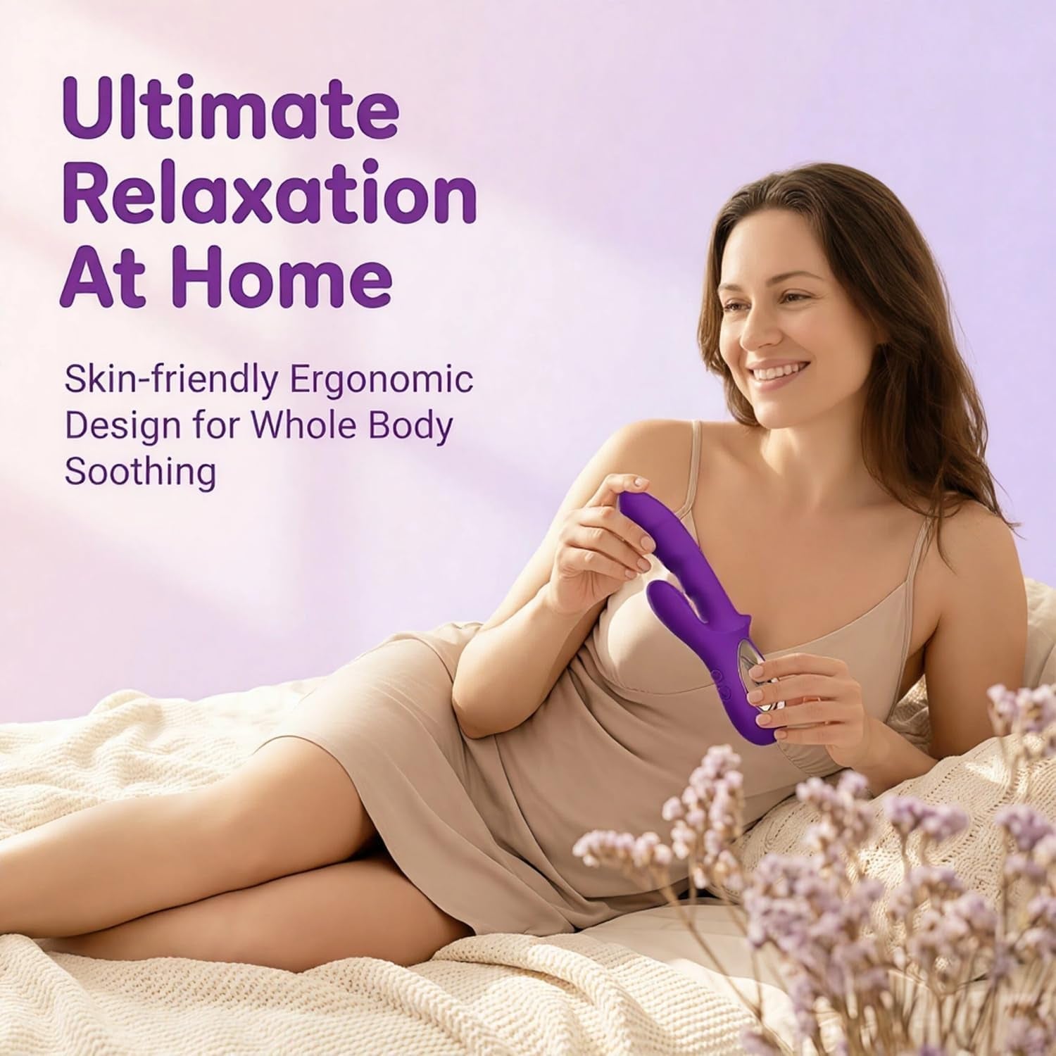 AmethystRush 2-in-1 G-Spot Rabbit Vibrator – 12 Modes - Vixen Adult Playroom