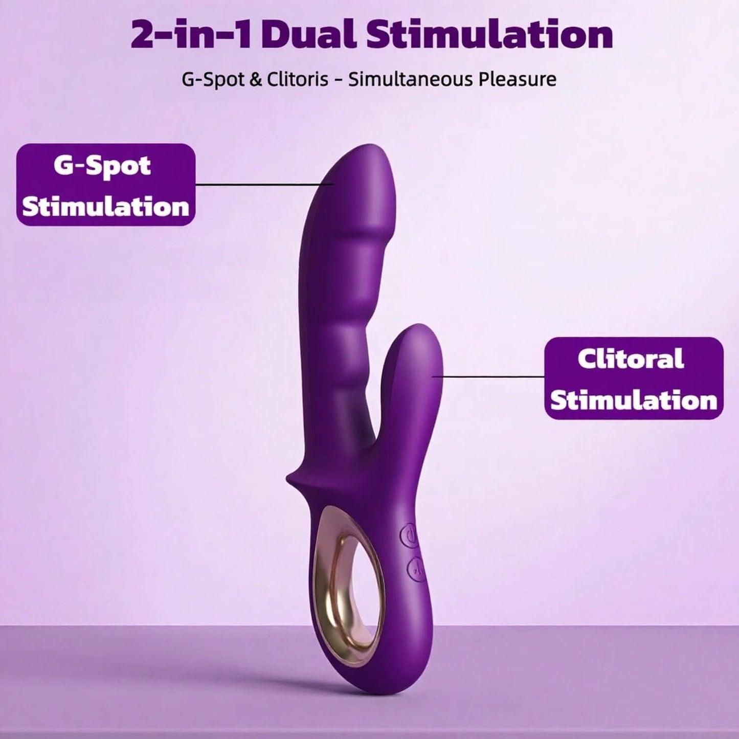 AmethystRush 2-in-1 G-Spot Rabbit Vibrator – 12 Modes - Vixen Adult Playroom