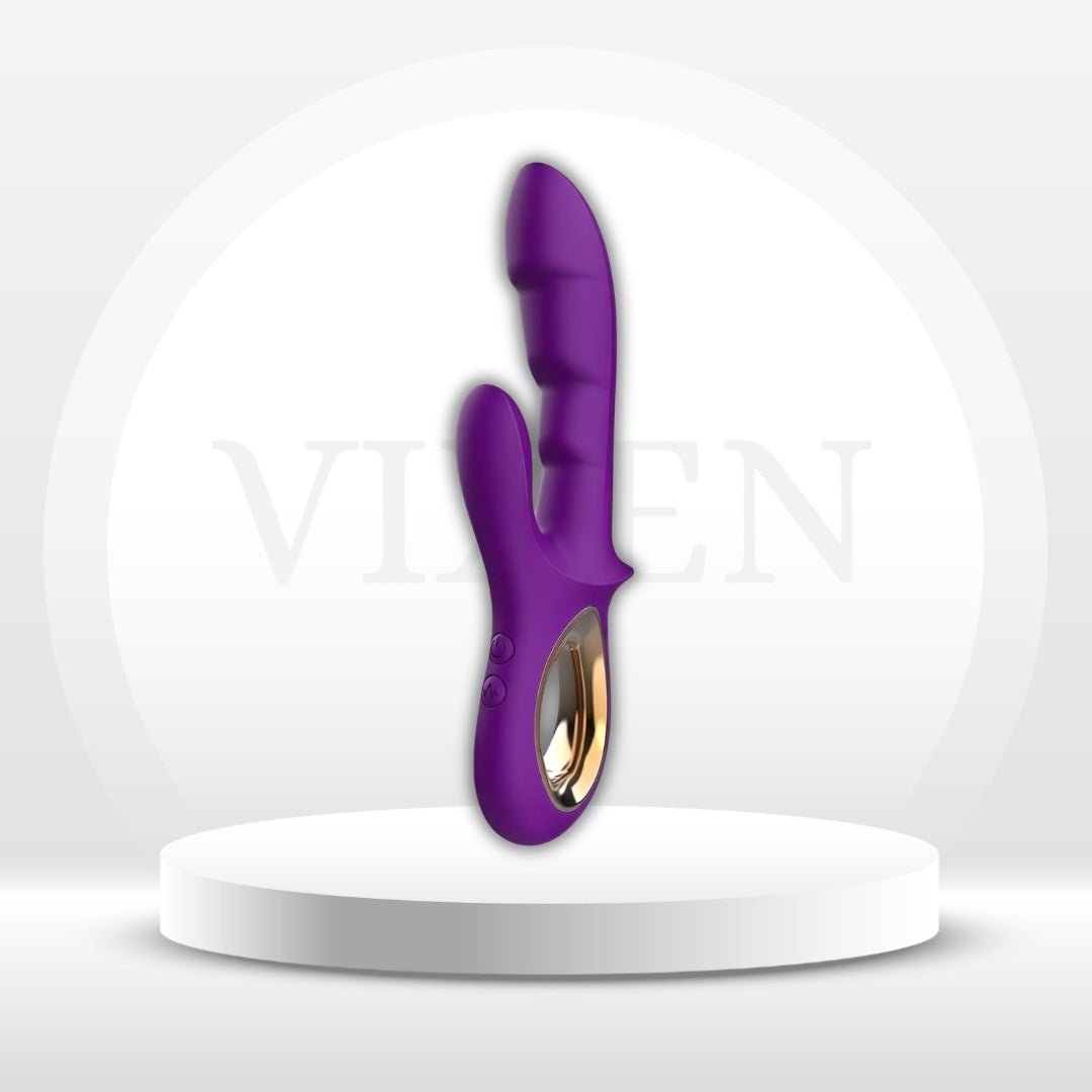 AmethystRush 2-in-1 G-Spot Rabbit Vibrator – 12 Modes - Vixen Adult Playroom