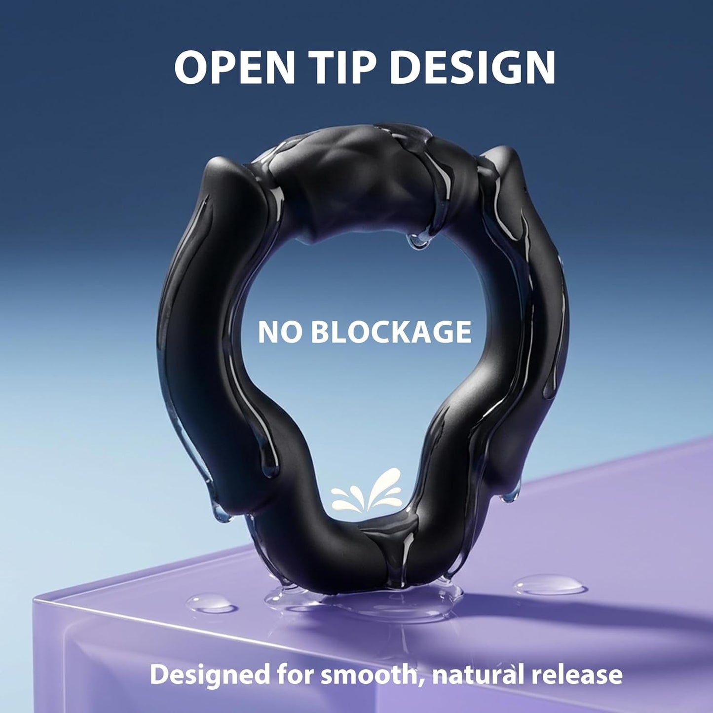 ApexCrown Open-Tip Cock Ring Set, 3 Sizes, Silicone - Vixen Adult Playroom