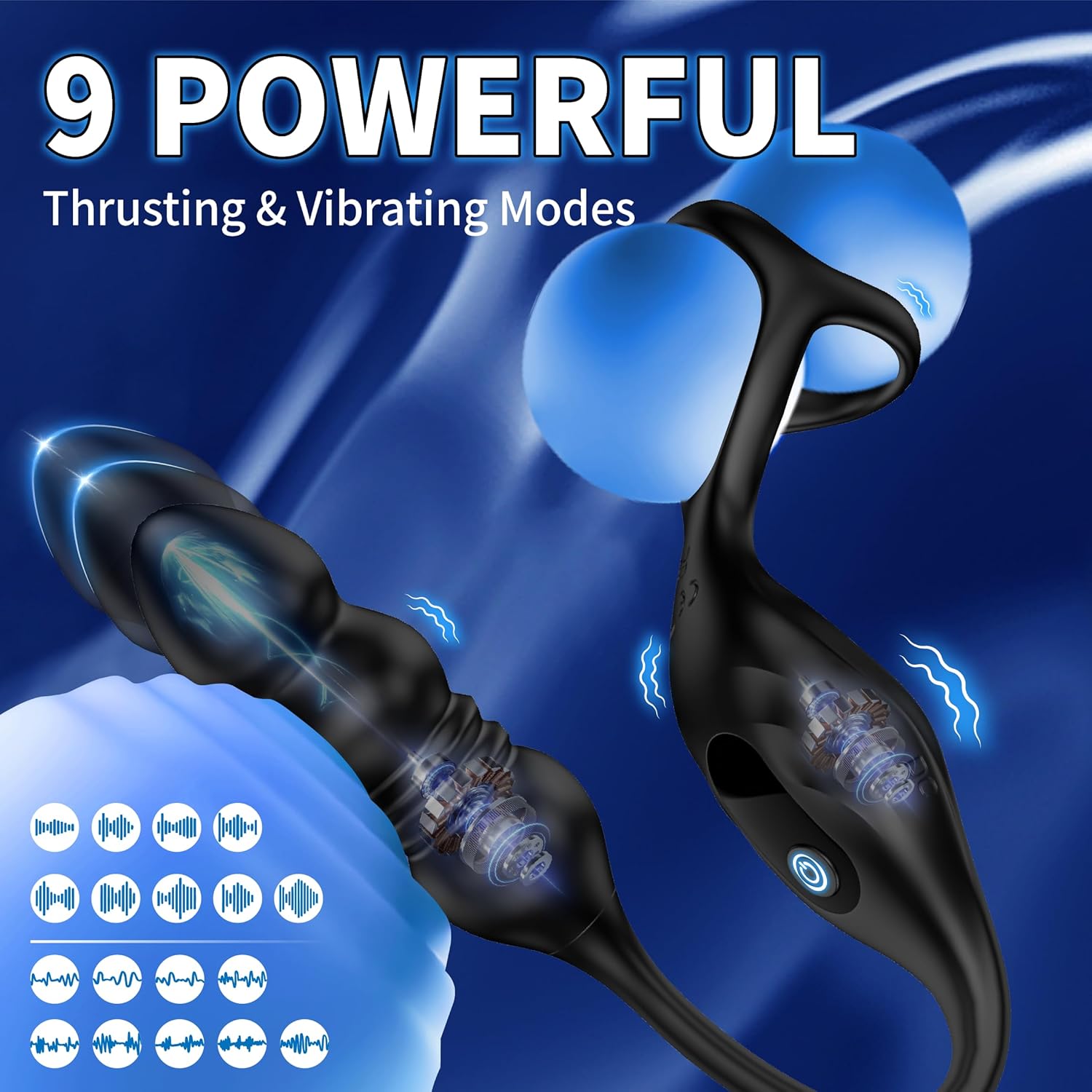 ApexPulse Thrusting Prostate Massager Cock Ring - Vixen | Nova Network