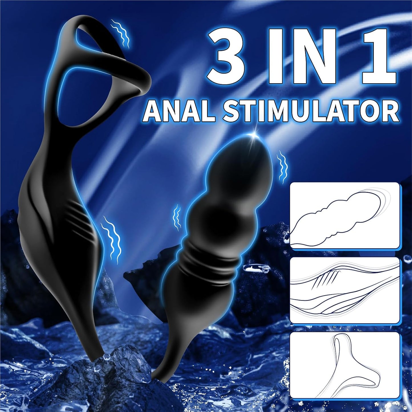 ApexPulse Thrusting Prostate Massager Cock Ring - Vixen | Nova Network