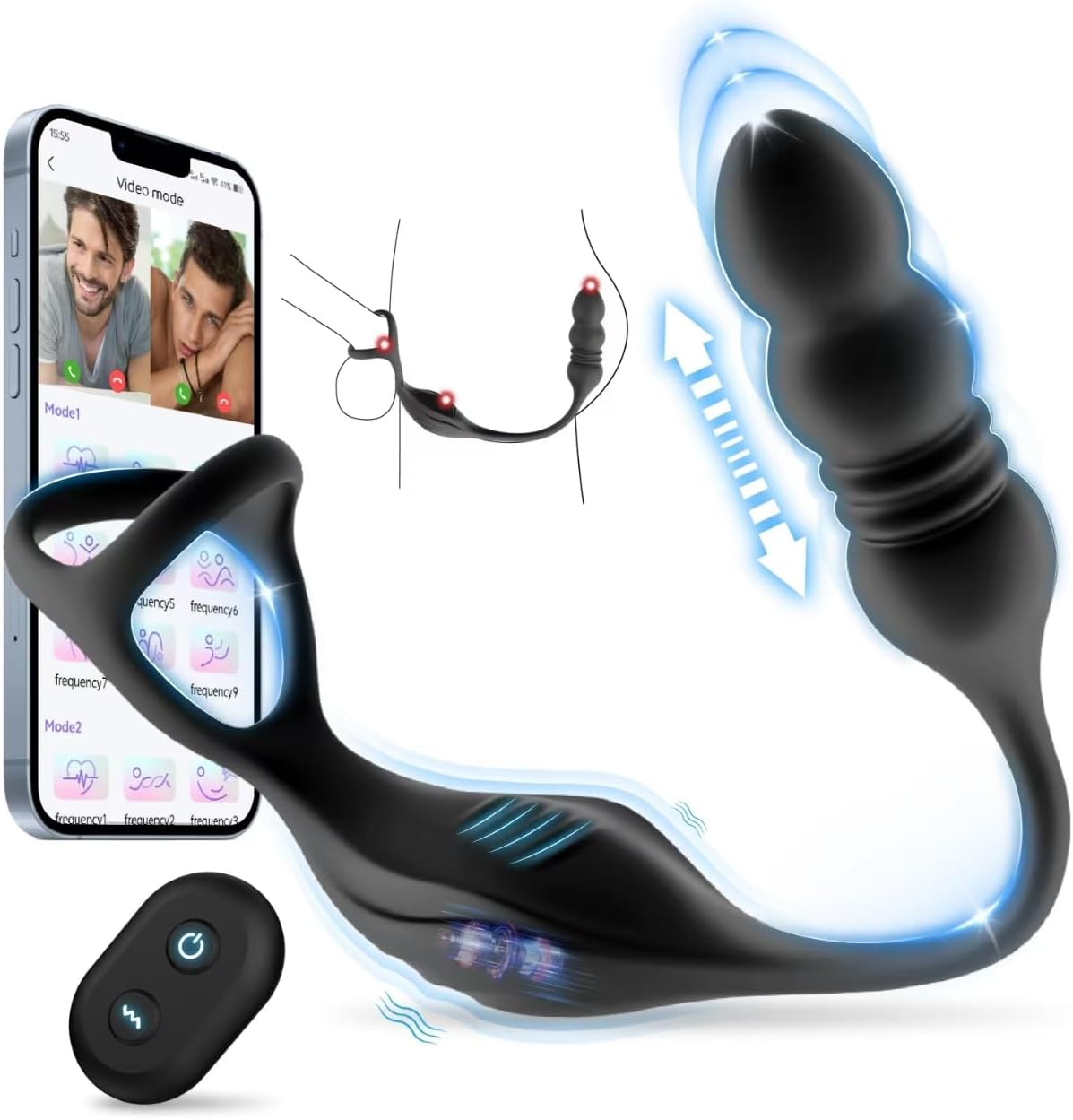 ApexPulse Thrusting Prostate Massager Cock Ring - Vixen | Nova Network