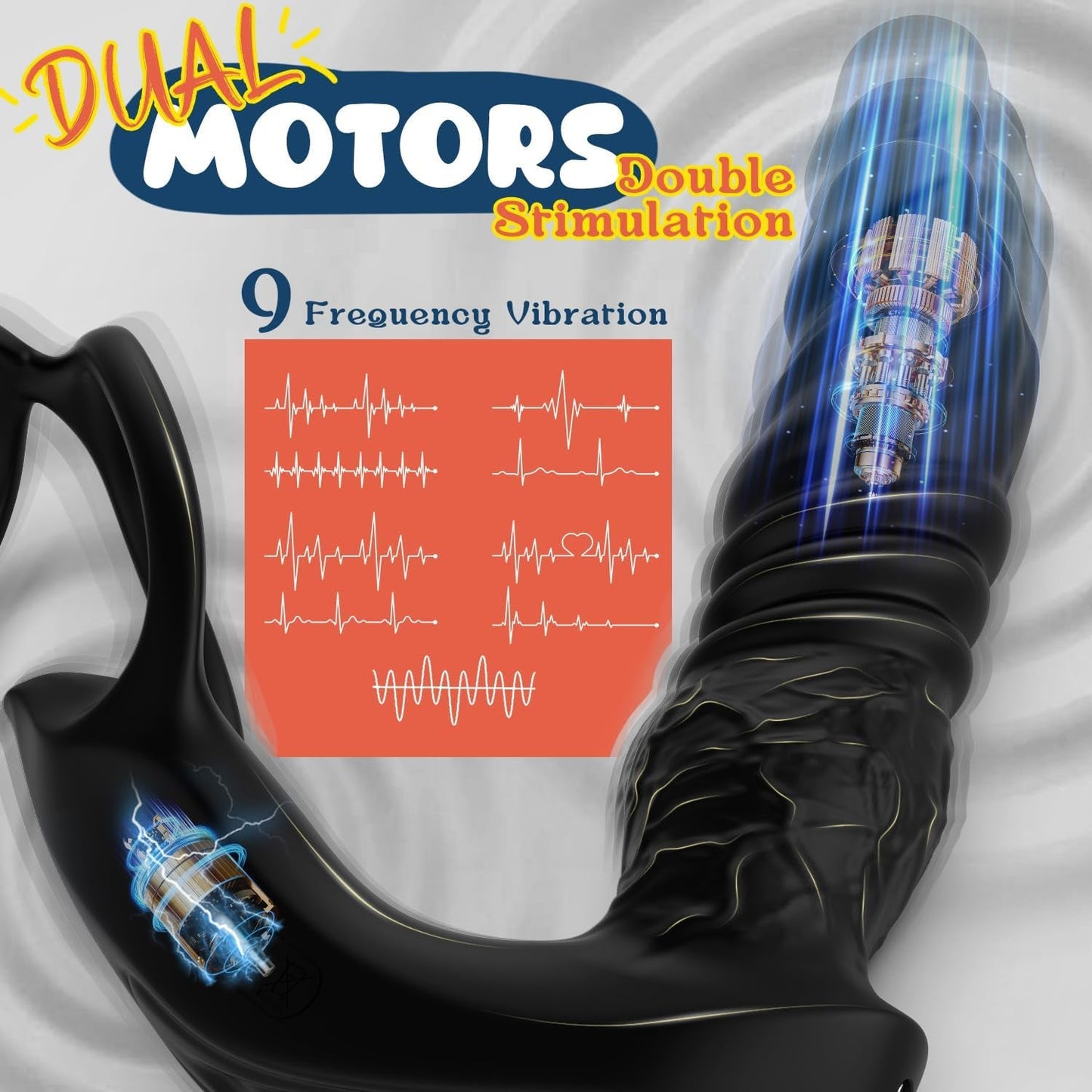 ApexSurge Thrusting Prostate Massager Cock Ring 9+9 Modes - Vixen | Nova Network