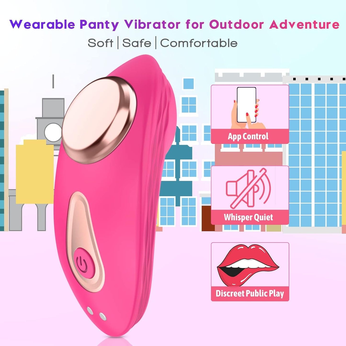 APP & Remote Control Wearable Vibrator Vibrating Panties with Magnetic Clip, Silicone Clitoral Vagina Stimulator Clit Nipple Teaser Adult Toy with 10 Vibration for Women Couple and Beginners - Vixen | Nova Network