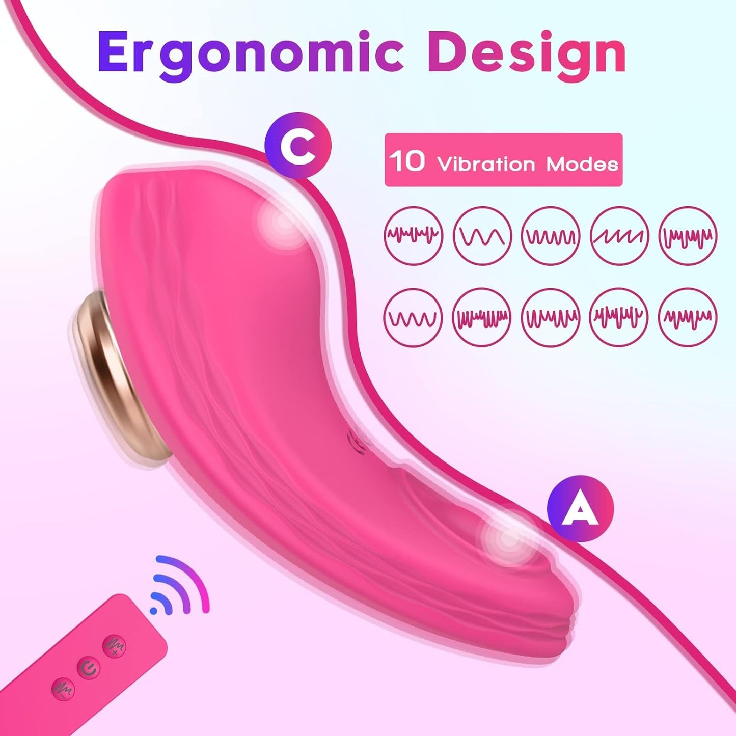 APP & Remote Control Wearable Vibrator Vibrating Panties with Magnetic Clip, Silicone Clitoral Vagina Stimulator Clit Nipple Teaser Adult Toy with 10 Vibration for Women Couple and Beginners - Vixen | Nova Network