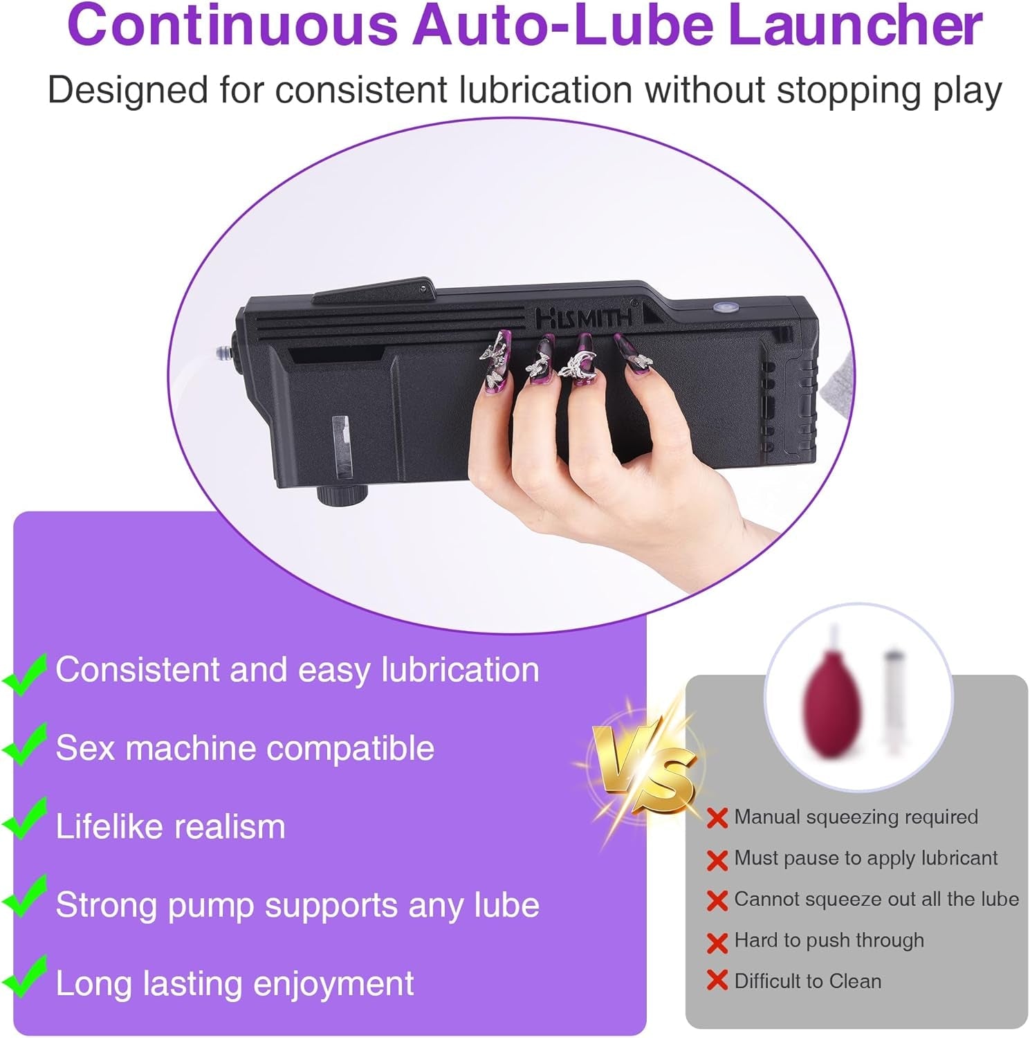 AquaFlow Automatic Lube Launcher with App Control & 3 Dildos - Vixen Adult Playroom