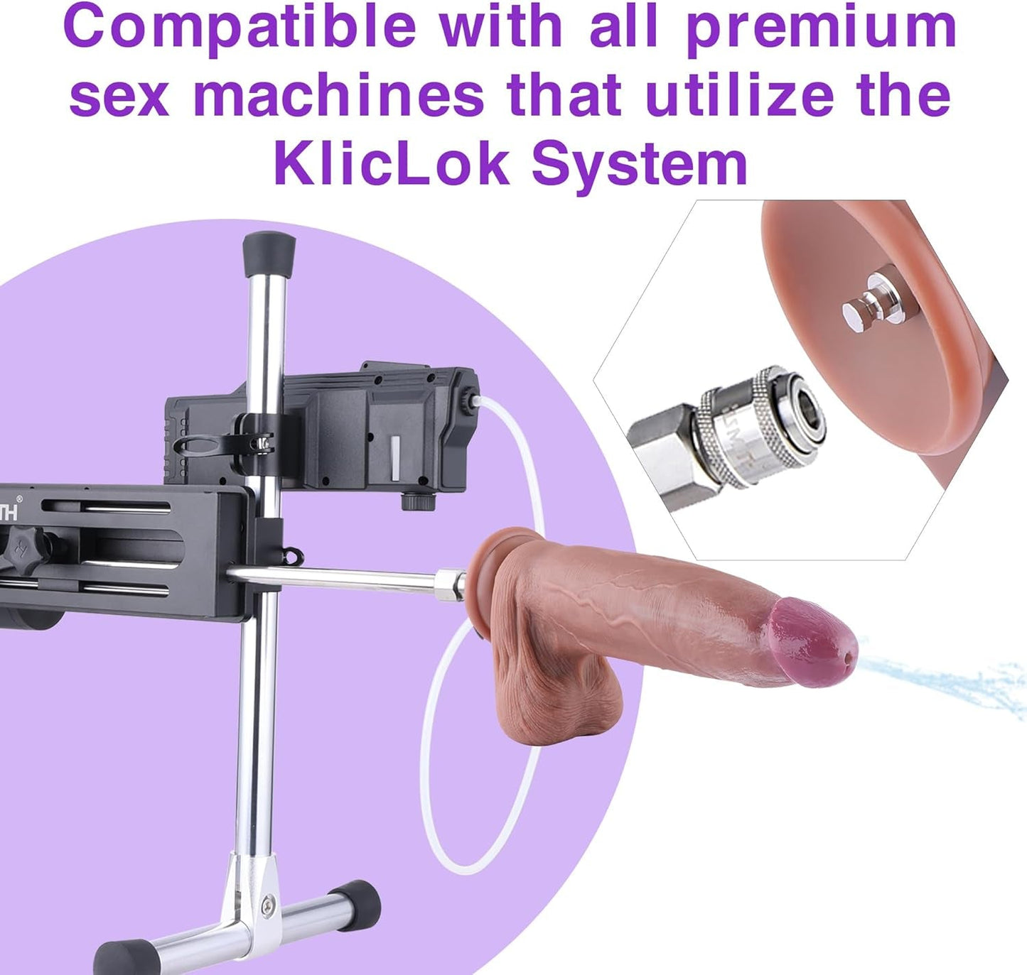 AquaFlow Automatic Lube Launcher with App Control & 3 Dildos - Vixen Adult Playroom