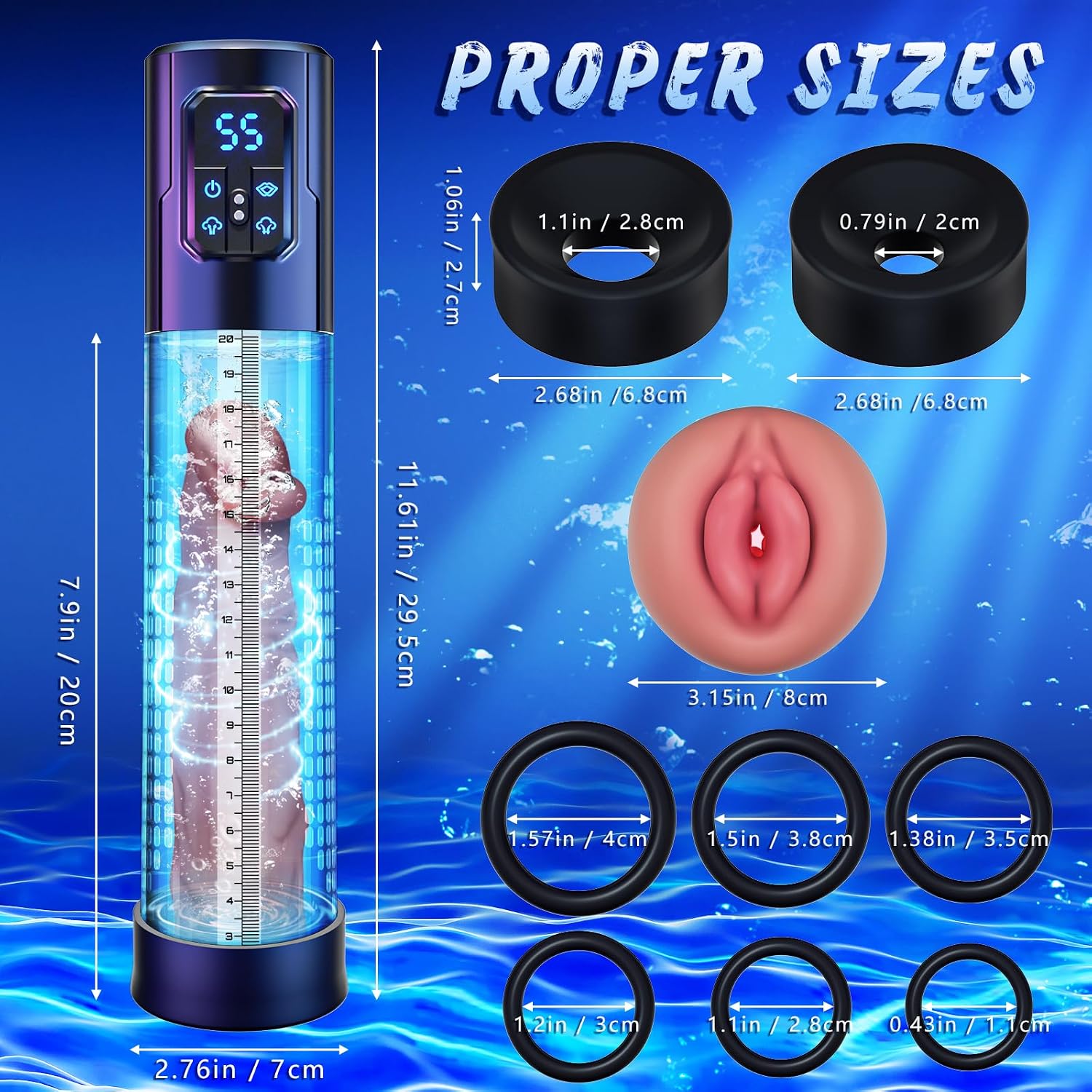 AquaVault 2-in-1 Penis Pump & Stroker | IPX7 Waterproof - Vixen Adult Playroom