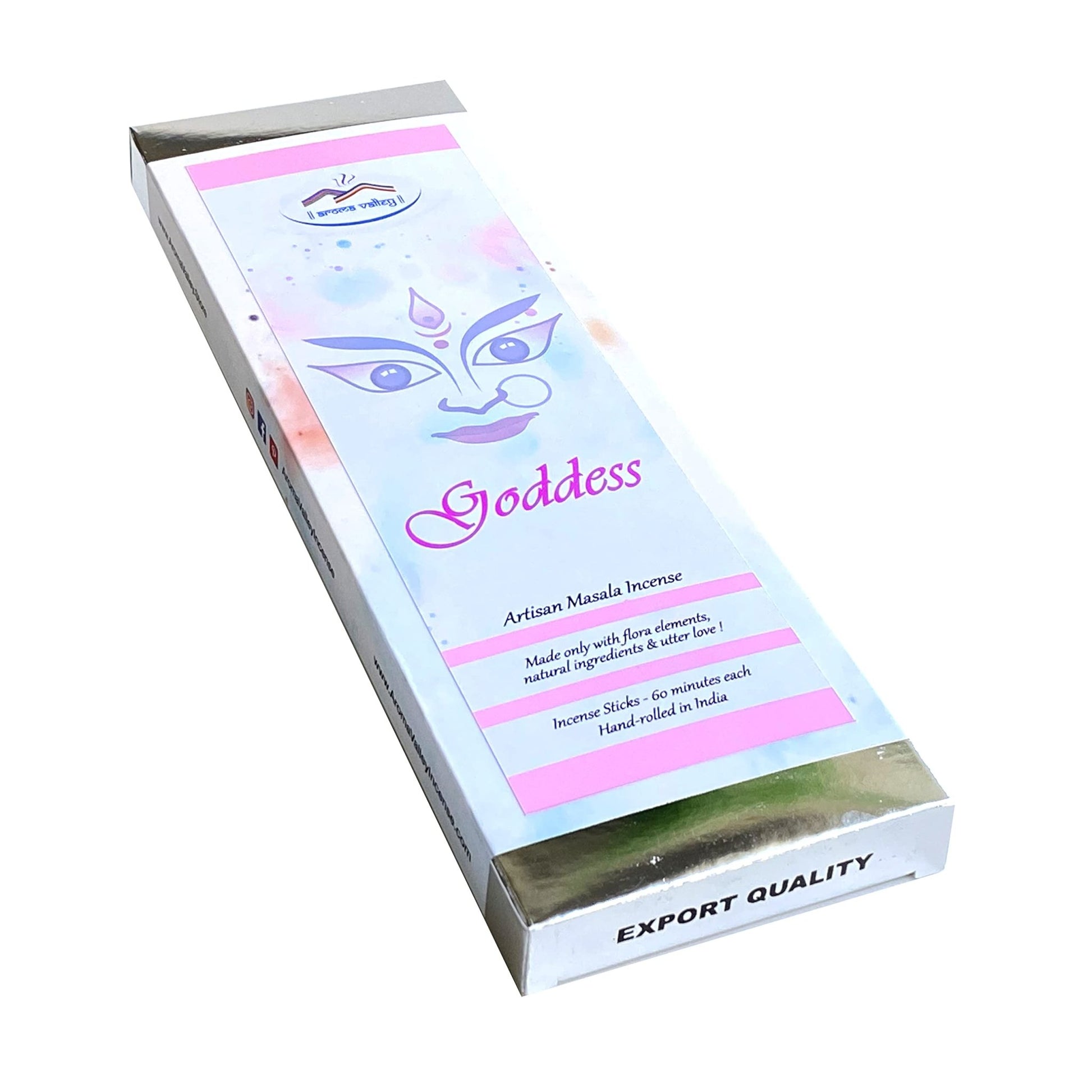 Aroma Valley Goddess Incense Sticks - Sensual Musky Rose Scent - Handrolled Long - Burning Incense 45+ Sticks - Vixen | Nova Network