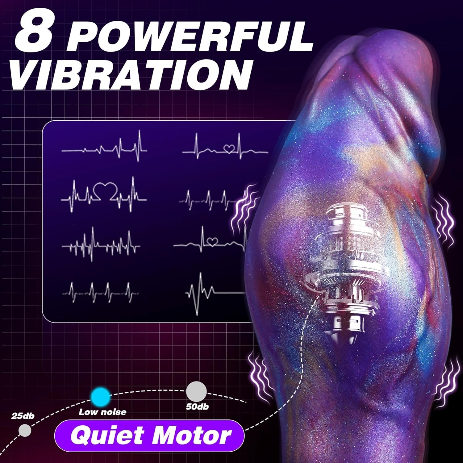 ArtisanGradient Vibrating Butt Plug – 6.5" Prostate Massager, 8 Modes - Vixen Adult Playroom