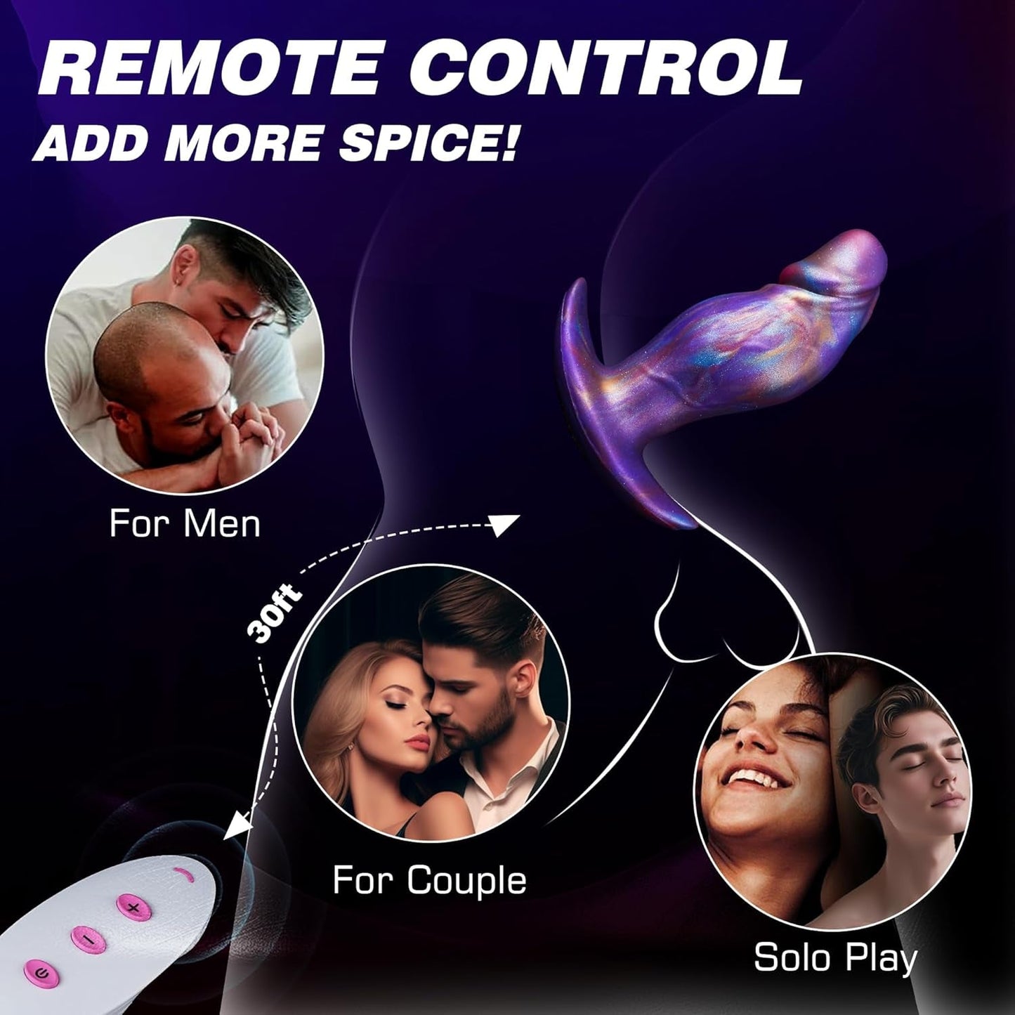 ArtisanGradient Vibrating Butt Plug – 6.5" Prostate Massager, 8 Modes - Vixen Adult Playroom