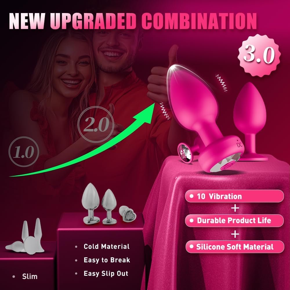 AscendTrio Anal Training Kit 3 Plugs 10 Vibe | App Remote - Vixen | Nova Network