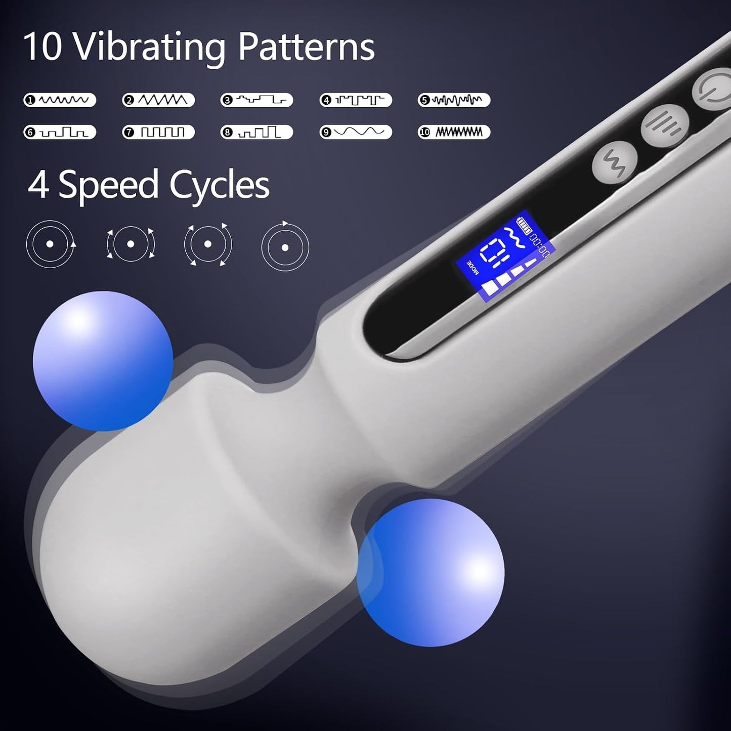 AuraGlide G-Spot Stim 12" Wand Vibrator - Vixen Adult Playroom