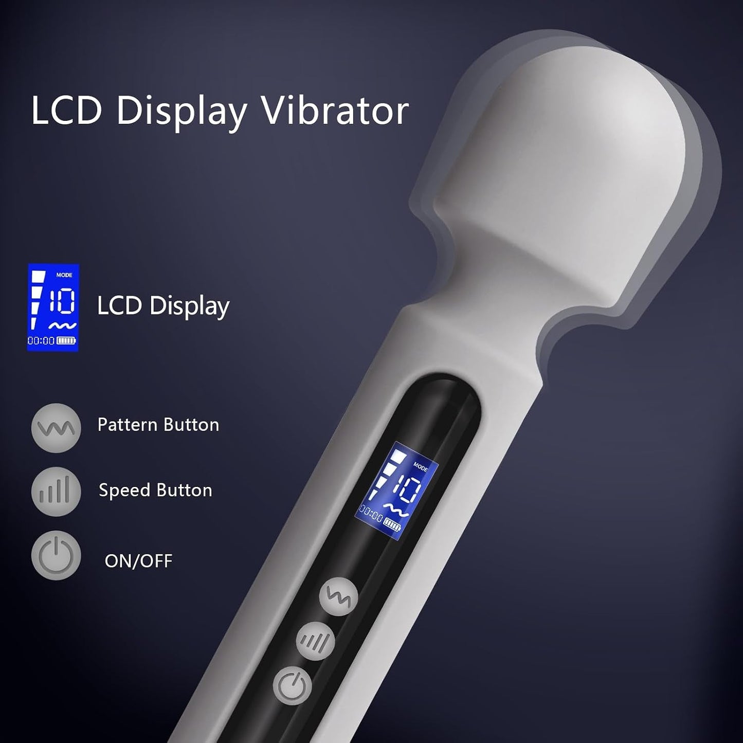 AuraGlide G-Spot Stim 12" Wand Vibrator - Vixen Adult Playroom