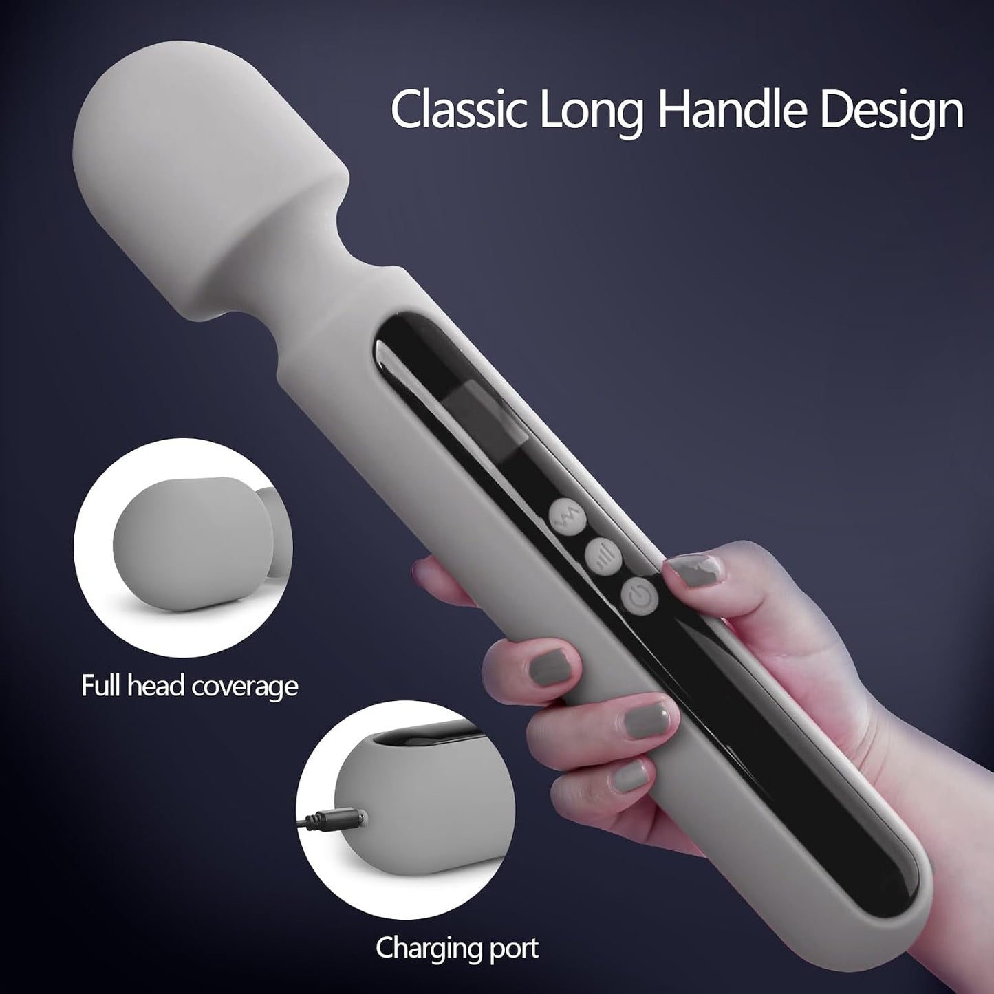 AuraGlide G-Spot Stim 12" Wand Vibrator - Vixen Adult Playroom