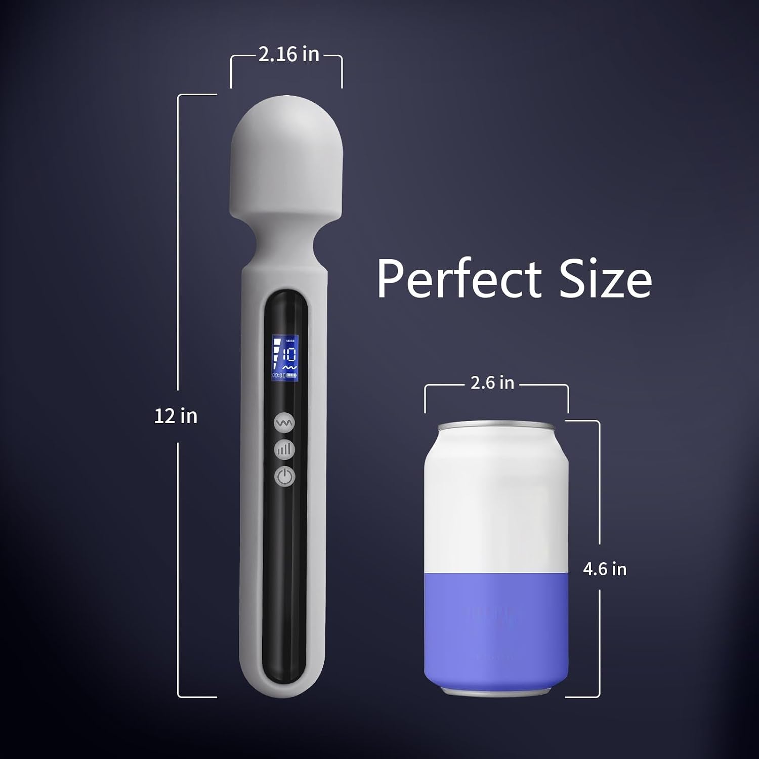 AuraGlide G-Spot Stim 12" Wand Vibrator - Vixen Adult Playroom
