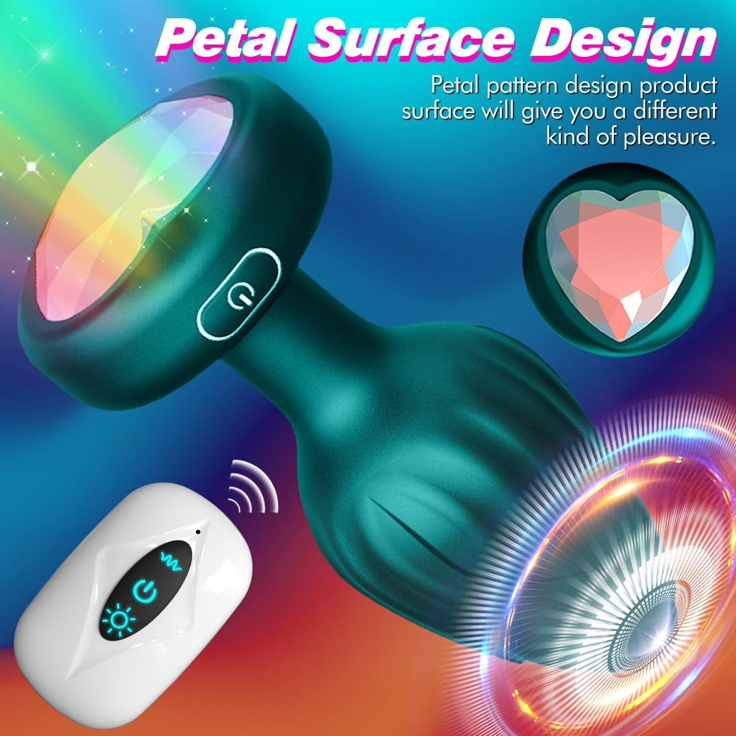 AuroraPlug LED Light-Up Vibrating Butt Plug 10 Modes - Vixen | Nova Network