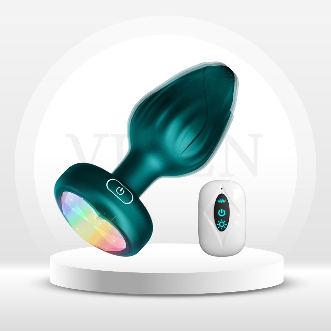 AuroraPlug LED Light-Up Vibrating Butt Plug 10 Modes - Vixen | Nova Network