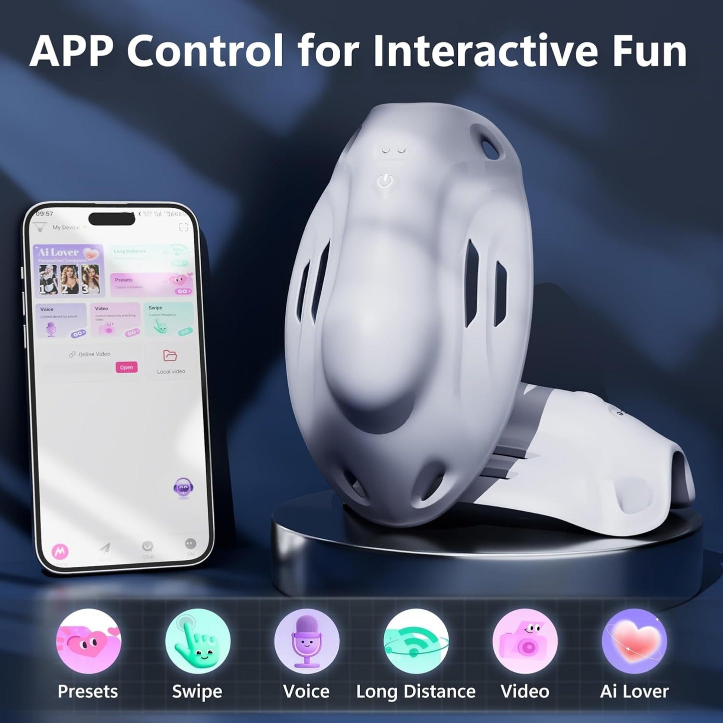 AxisLink Wearable Male Vibrator Trainer with AI Sync - Vixen | Nova Network