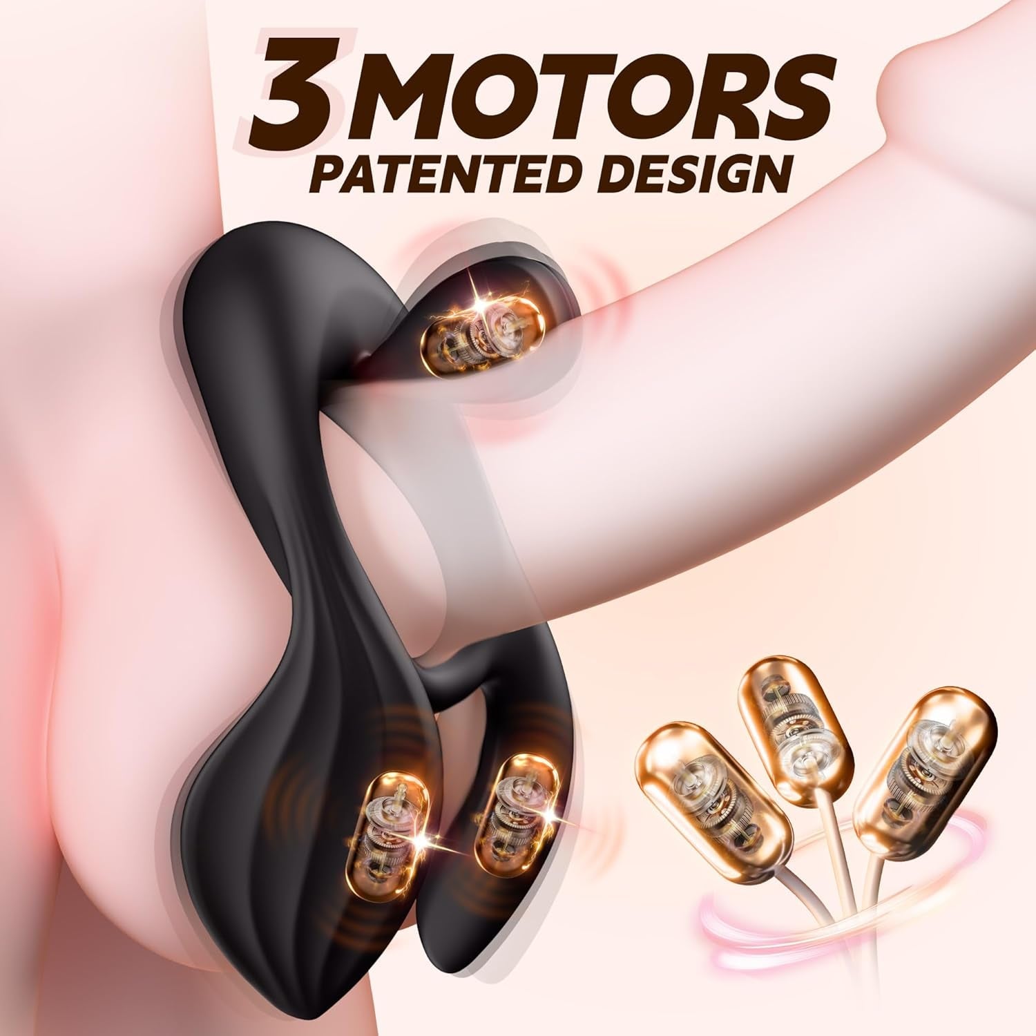 AxisRush 3 - Motor Vibrating Cock Ring with Clit Stimulation for Couples - Vixen | Nova Network