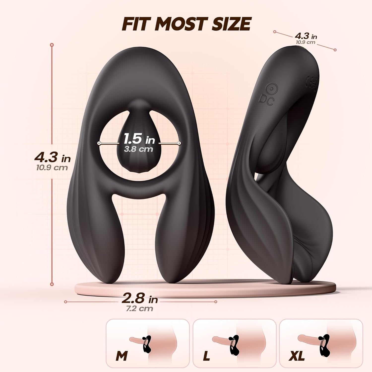 AxisRush 3 - Motor Vibrating Cock Ring with Clit Stimulation for Couples - Vixen | Nova Network