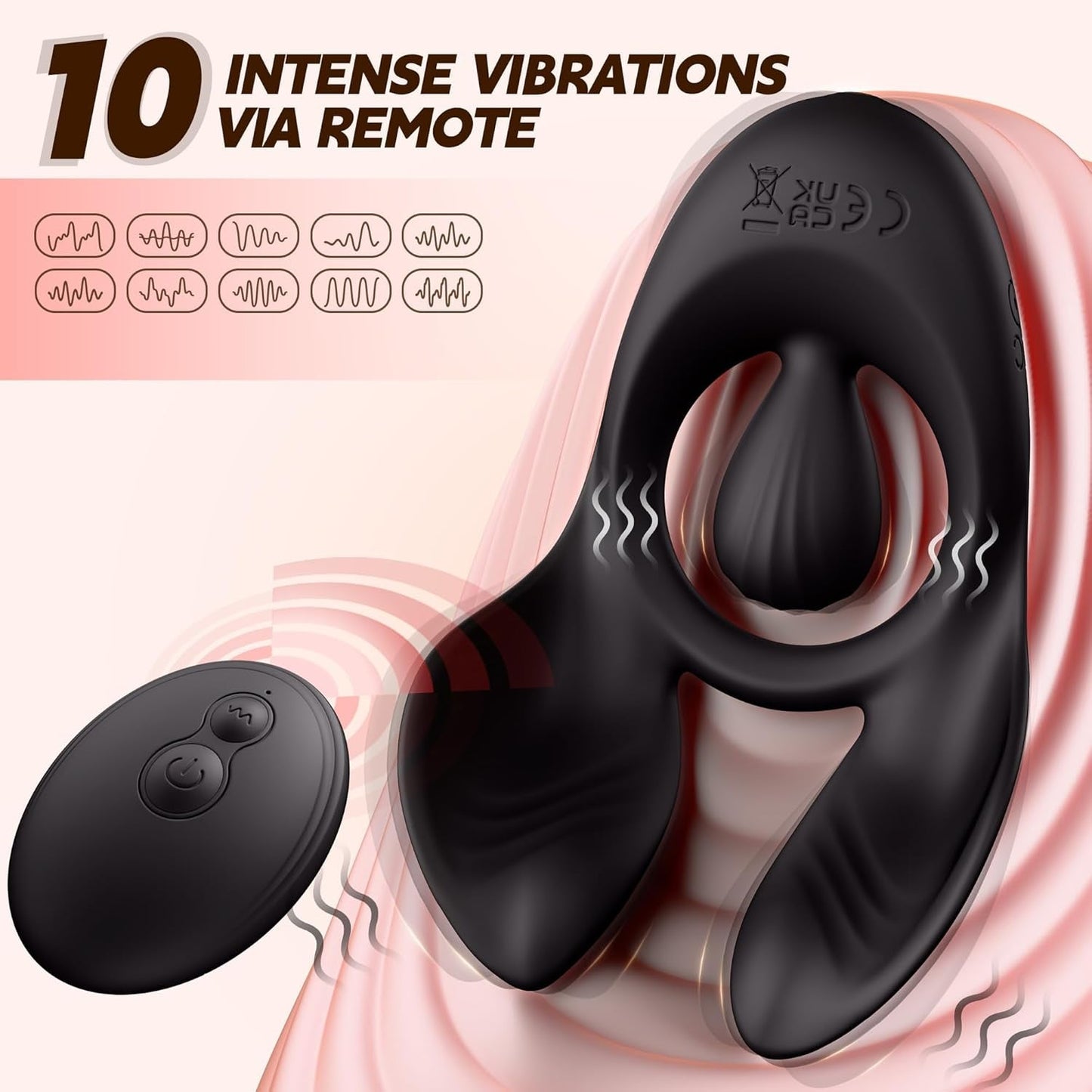 AxisRush 3 - Motor Vibrating Cock Ring with Clit Stimulation for Couples - Vixen | Nova Network