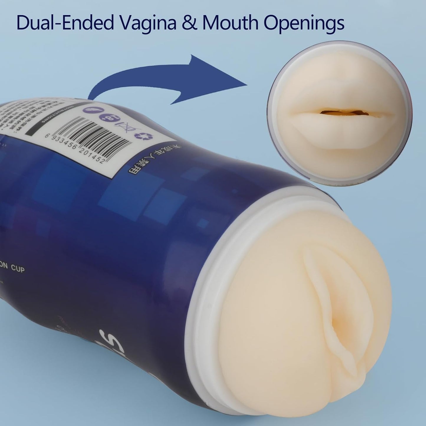 BlueLure 2-in-1 Vagina & Mouth Stroker