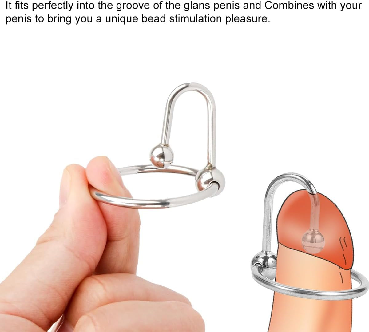 SteelHold Stainless Steel Cock Ring & Urethral Sound