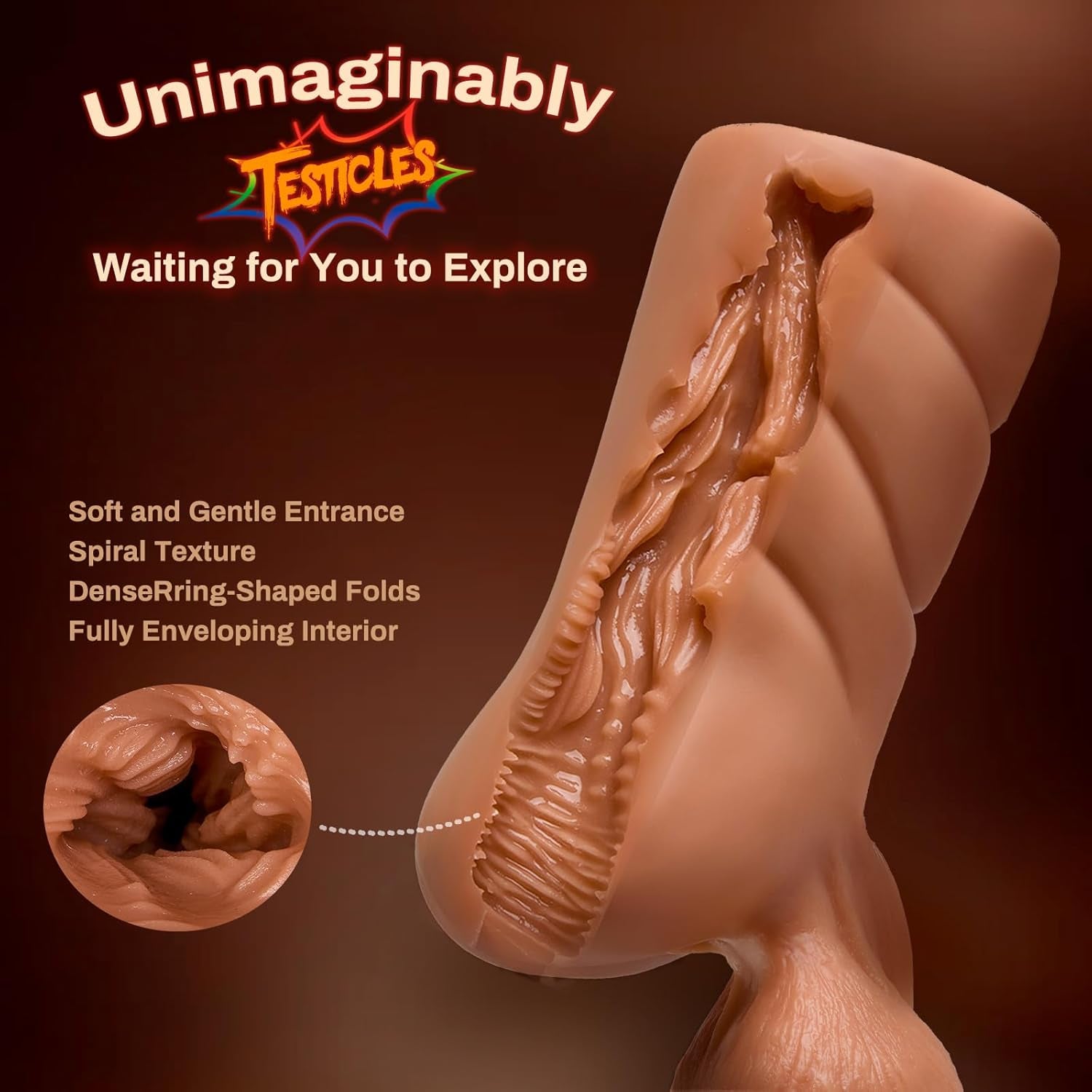 RidgeCore Anal Male Stroker with Testicles