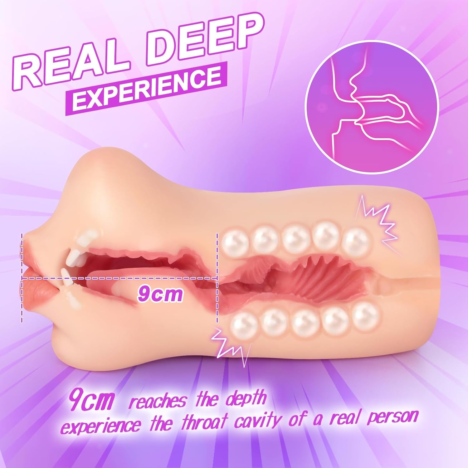 BeadKiss Realistic Oral Male Stroker
